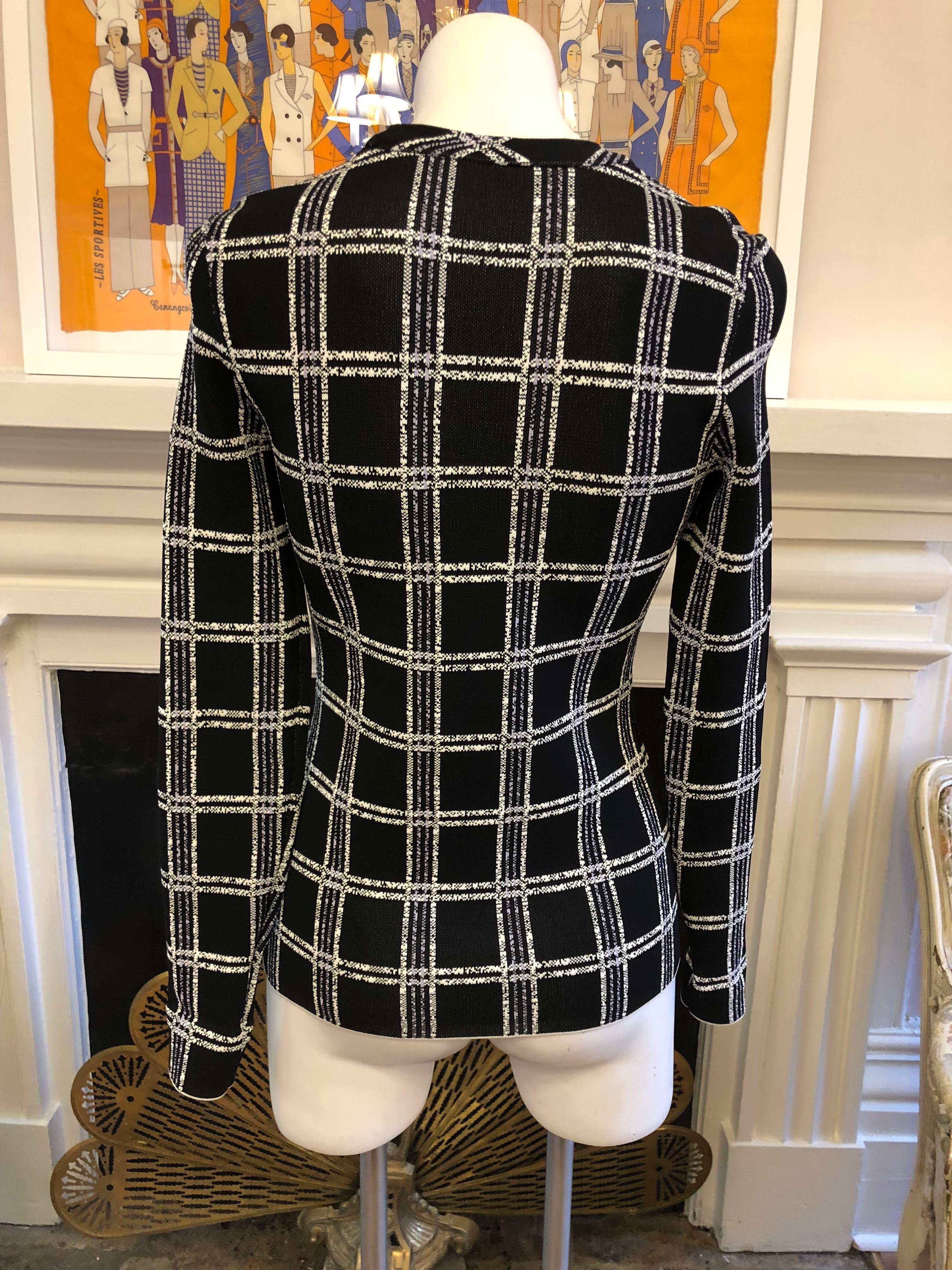Proenza Schouler Black and WhiteChecked Print Top (S) In Excellent Condition In Port Hope, ON