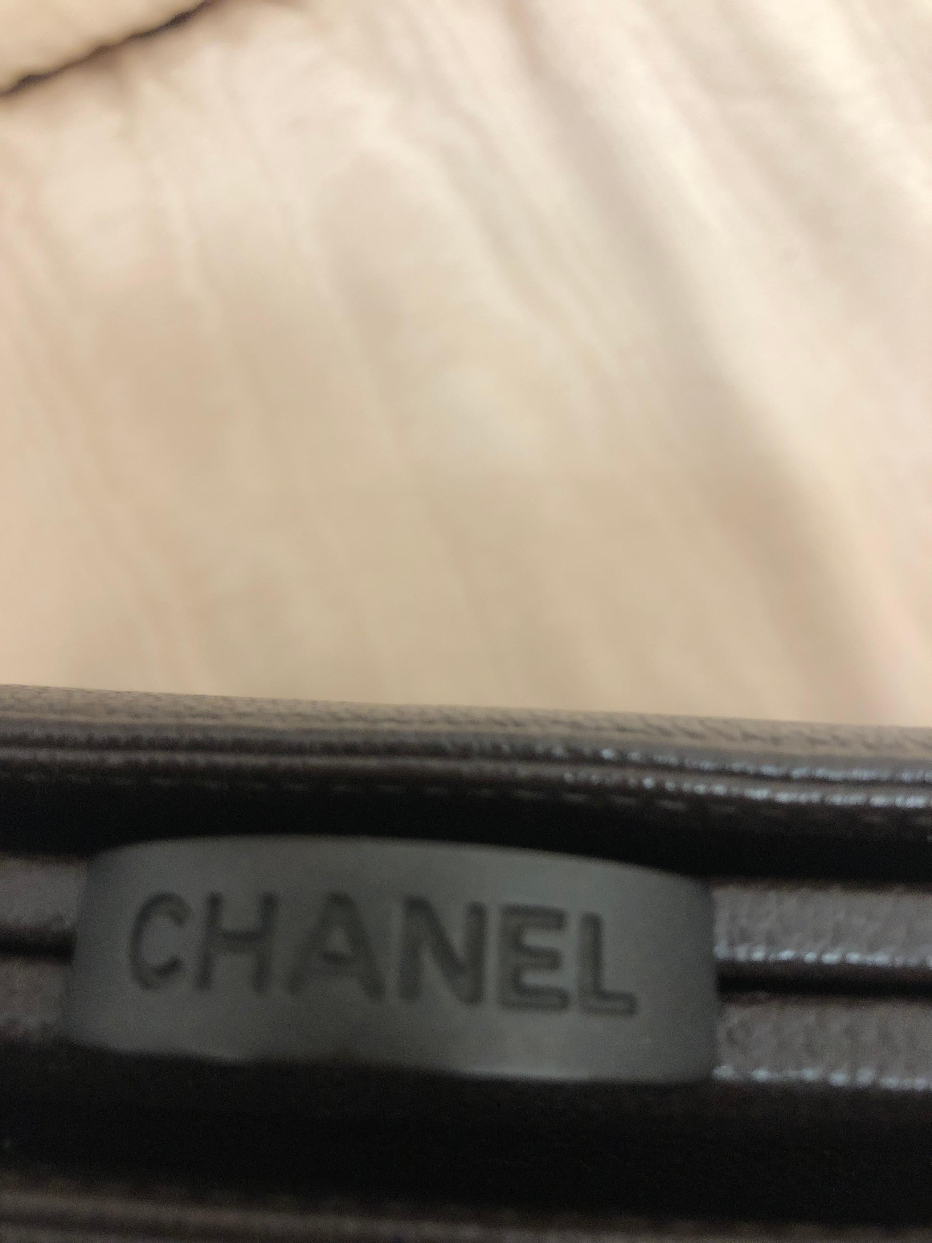 Black Chanel 1997-99 Deep Brown Caviar Leather Structured Handbag w/Dustbag 5484246