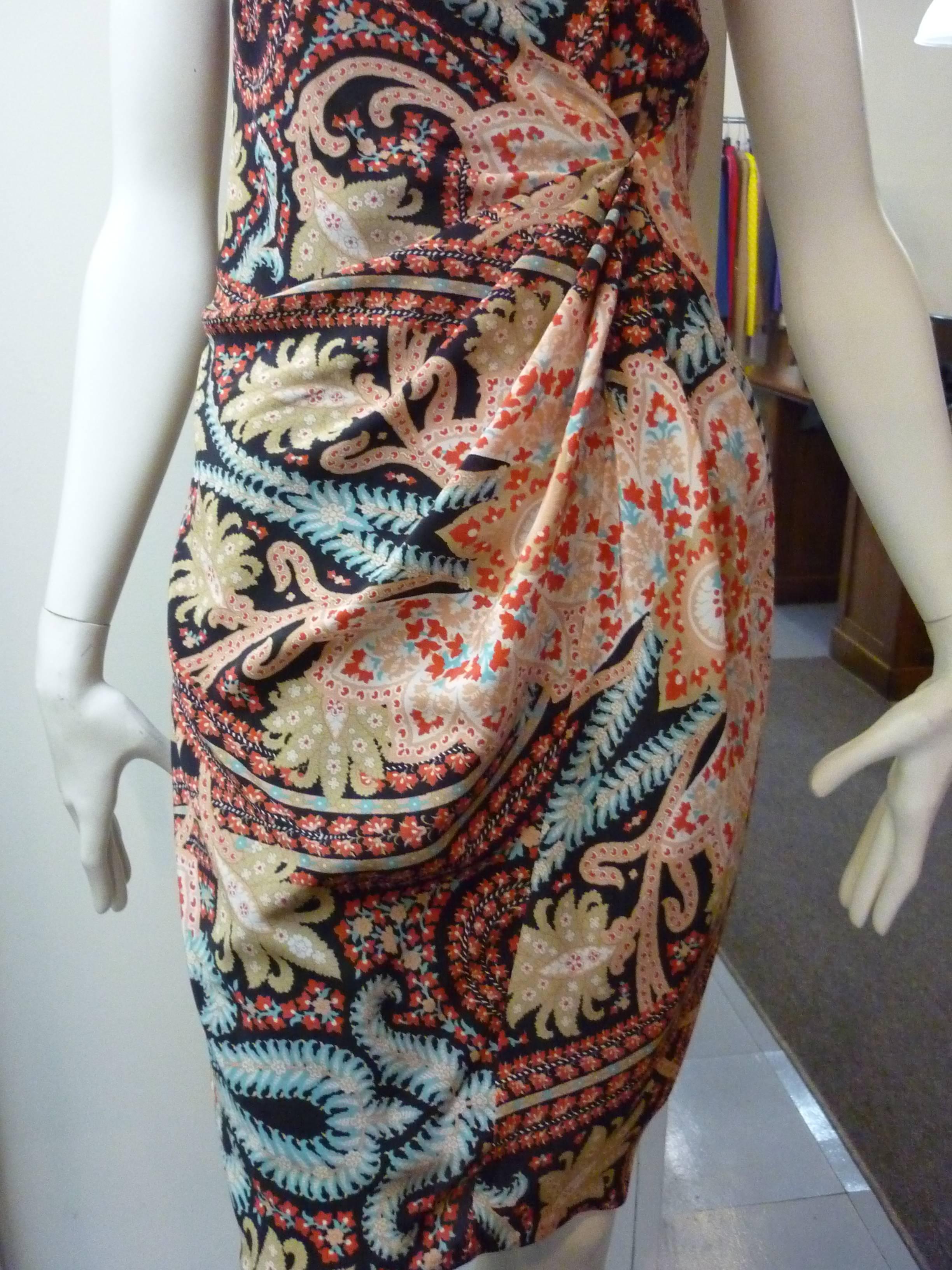 2012 Thakoon All Silk Paisley Dress (0) In Excellent Condition In Port Hope, ON
