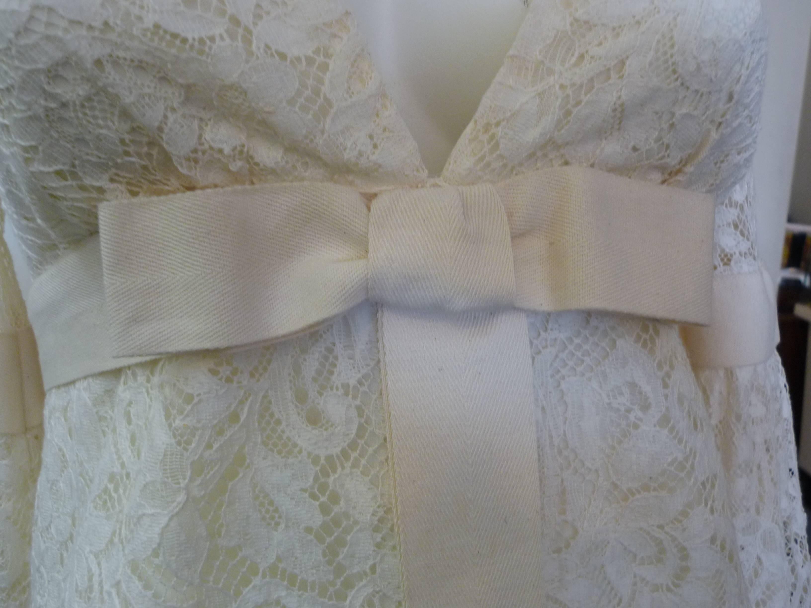 S/S 2006 Michael Kors Ivory Lace Mini Dress (2) 2