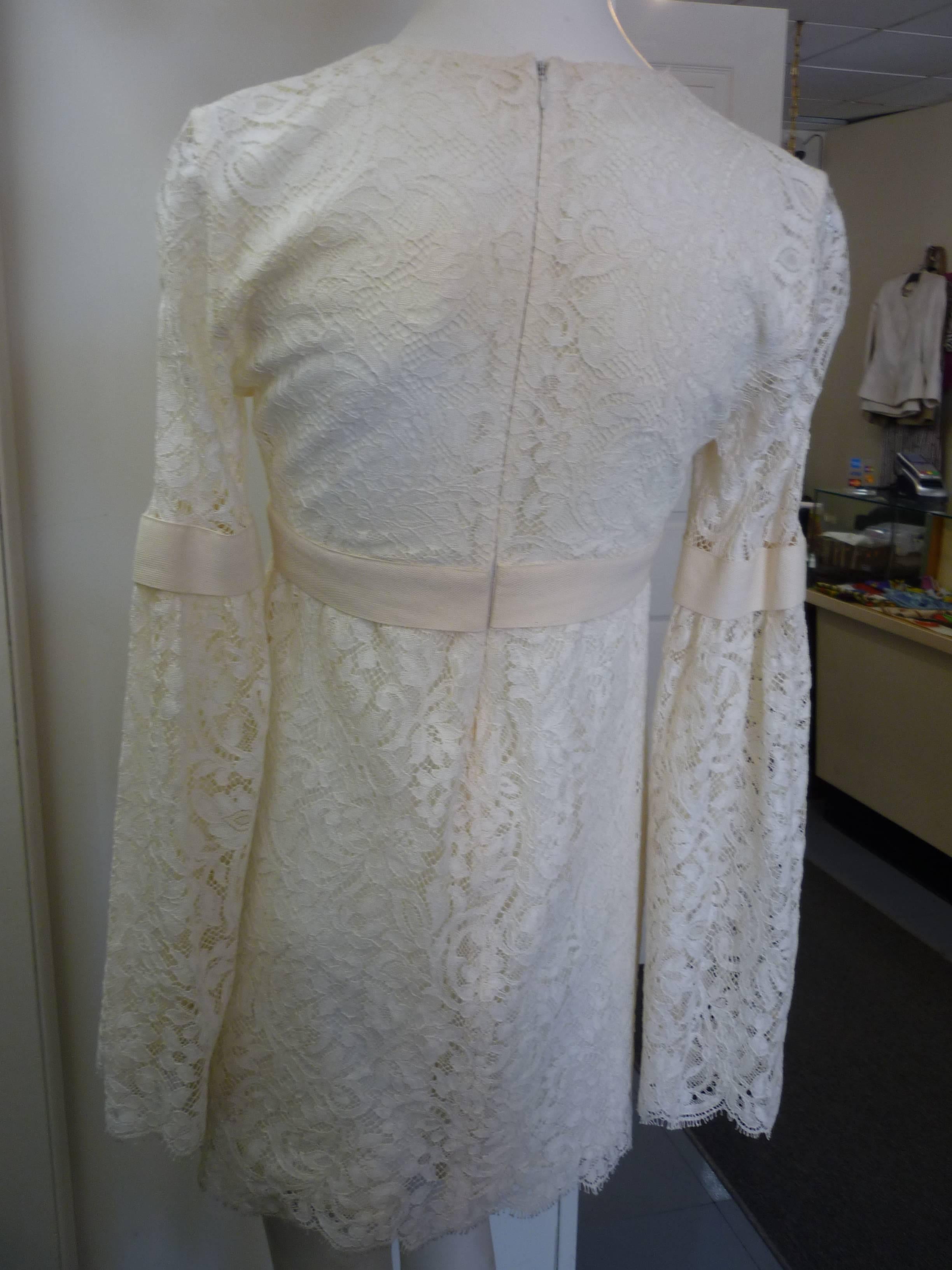 Women's S/S 2006 Michael Kors Ivory Lace Mini Dress (2)