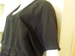 Helmut Lang Black Blouson Dress with Bat Sleeves (8)