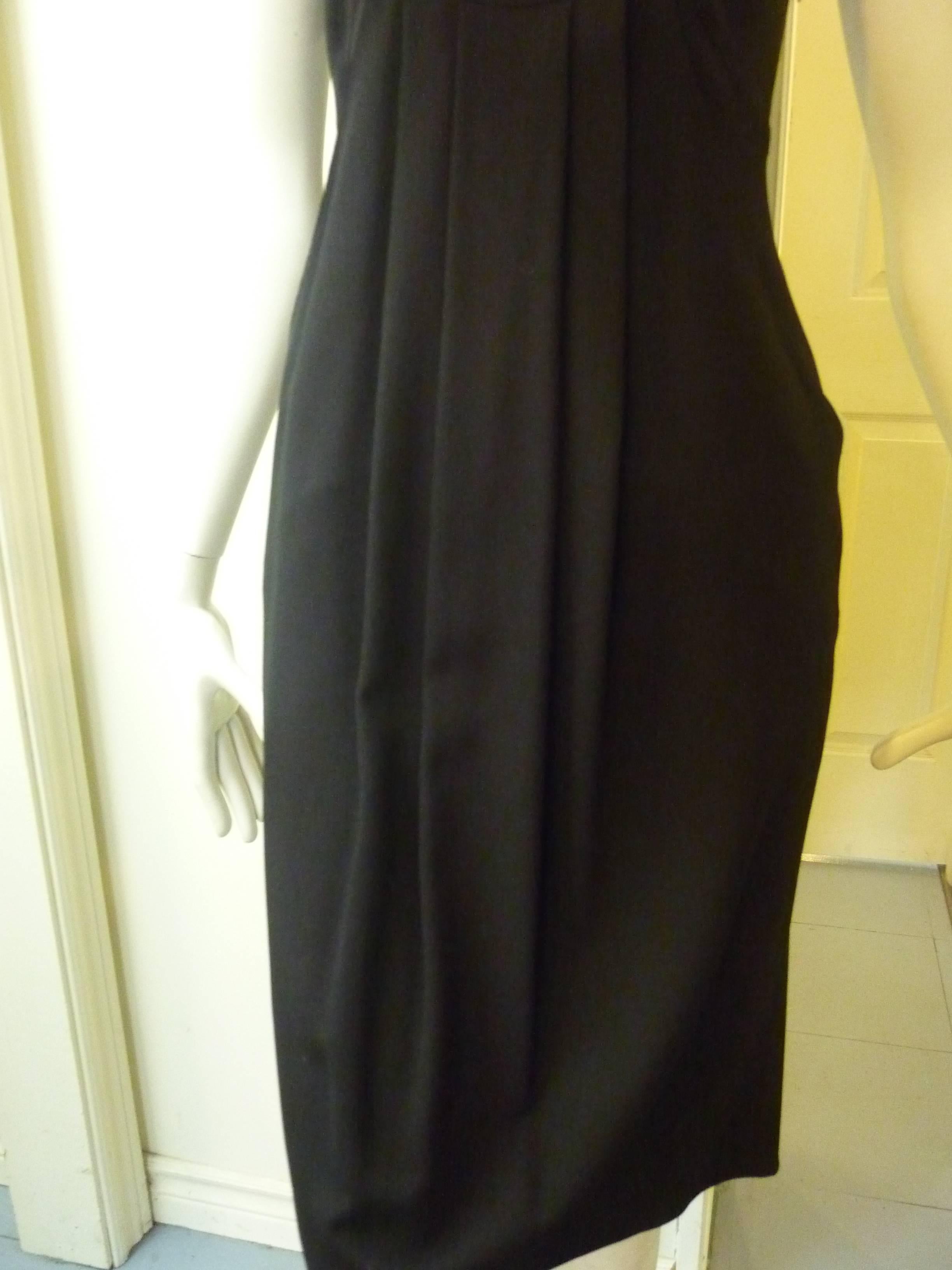Temperley Black Wool Dress (8 UK) In Excellent Condition In Port Hope, ON