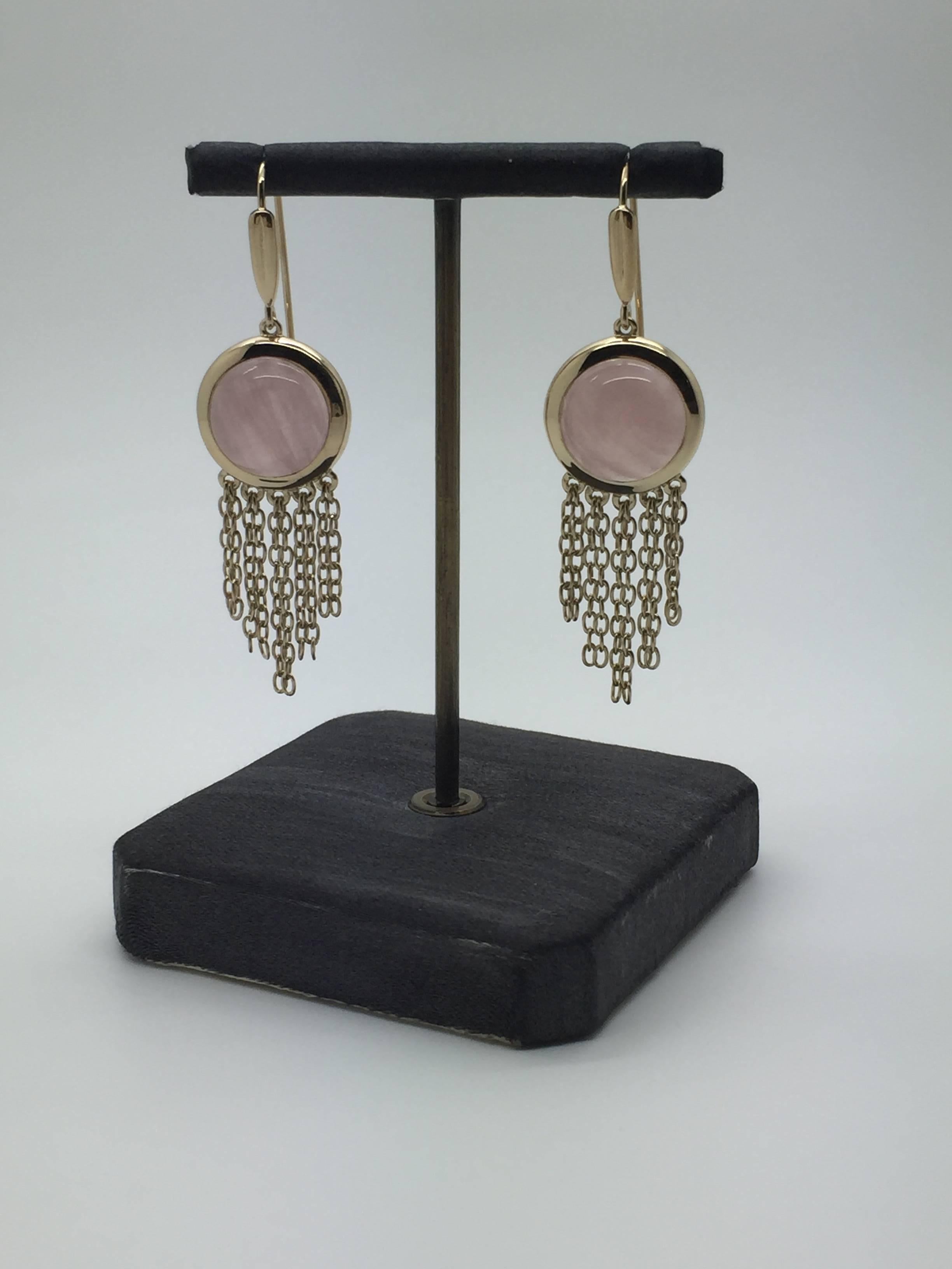 Mateo/Brown Rose Quartz Earrings In New Condition For Sale In London, London
