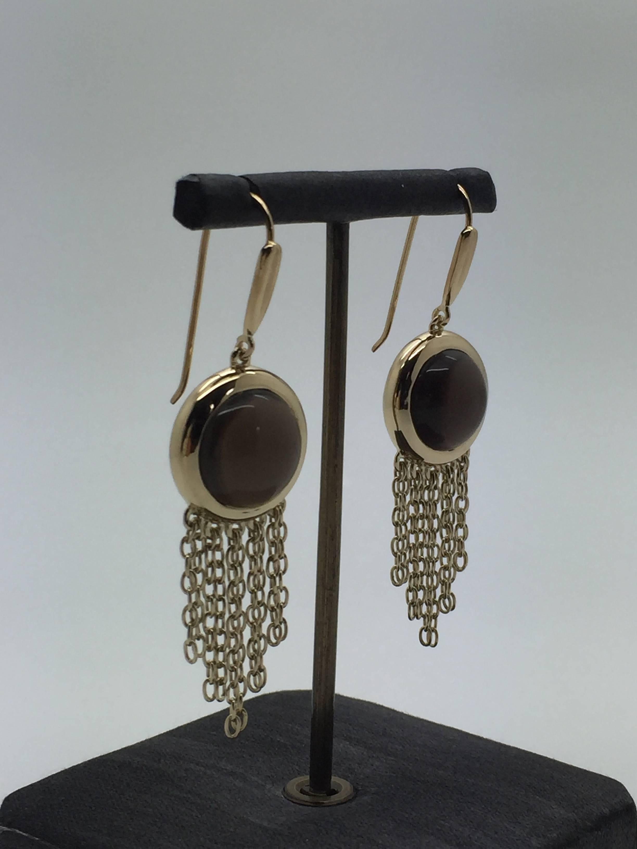 Mateo/Brown Smoky  Quartz Earrings In New Condition For Sale In London, London