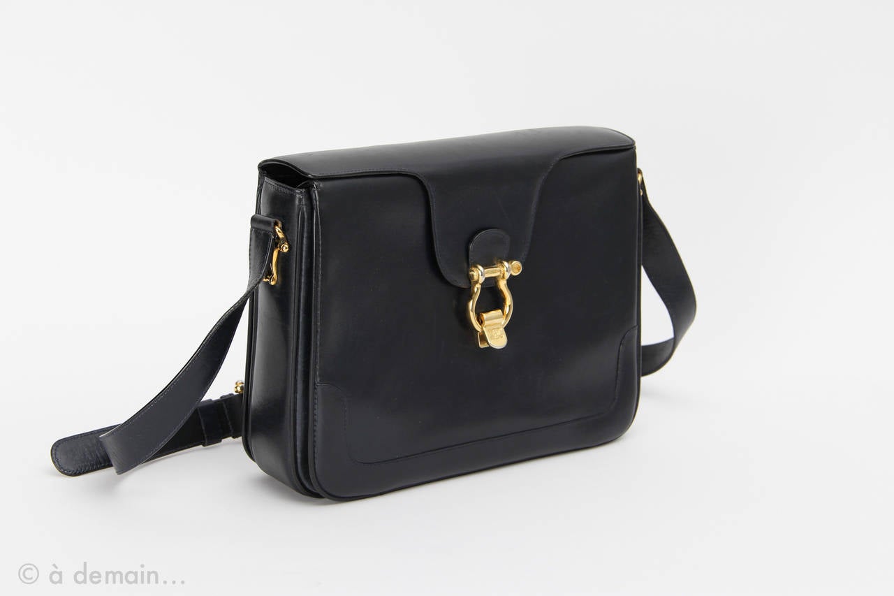 Celine blue Handbag from the 1960s at 1stdibs