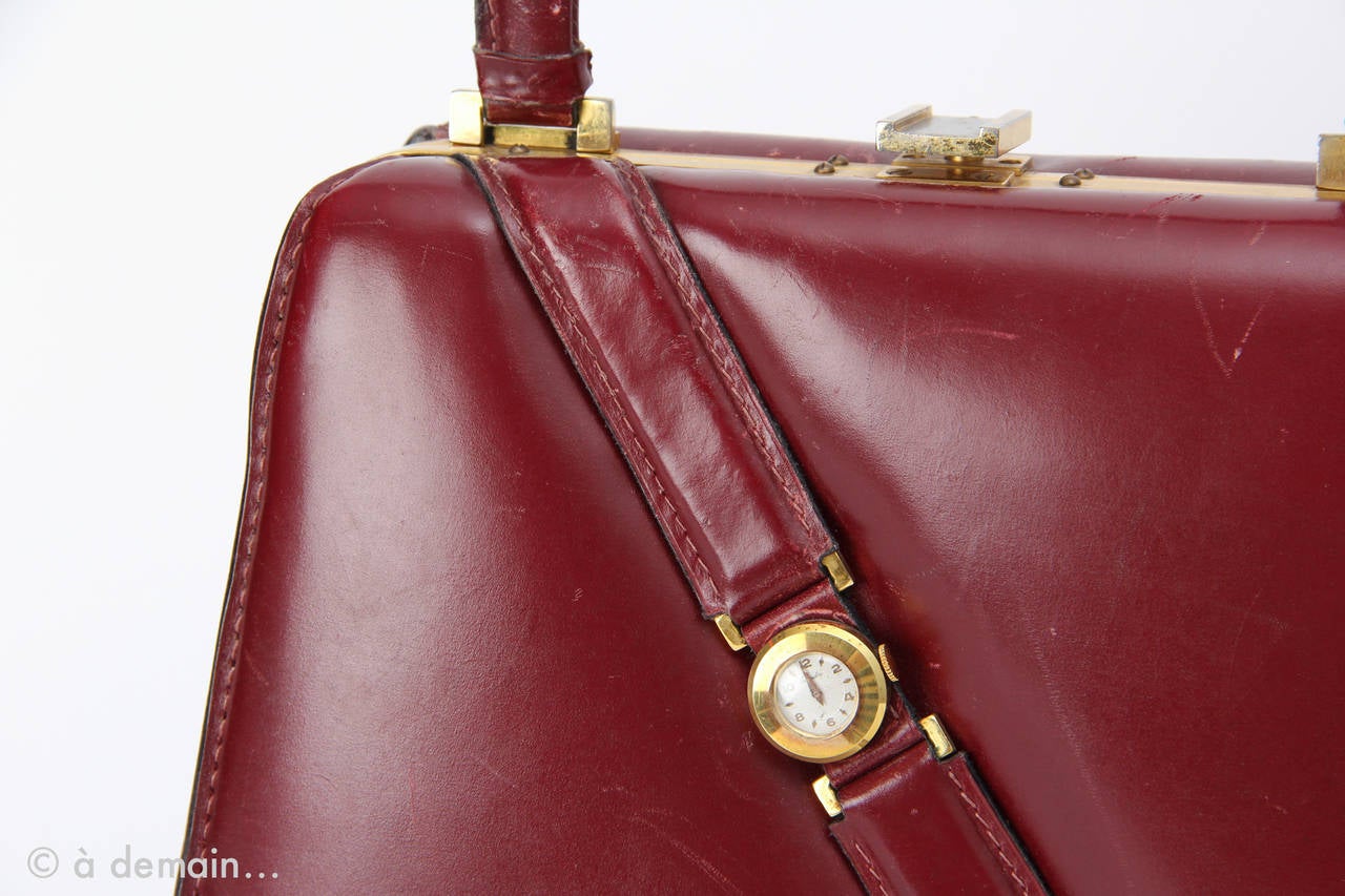 Brown 1960s Fernande Desgranges Handbag made in France