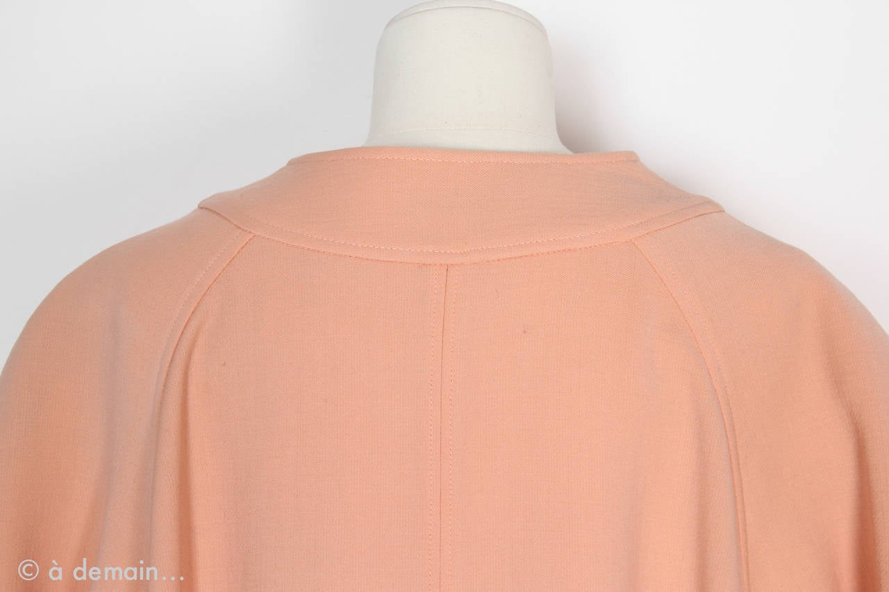 Women's Christian Dior Coordonnés Coral Wool Coat from 1985 to 1990s