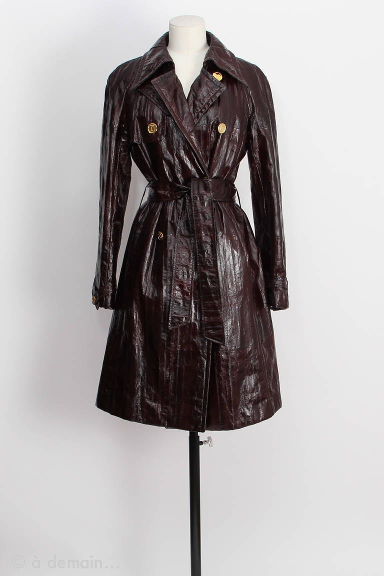 1990s Dolce Gabbana Trench in eel In Excellent Condition In Paris, IDF