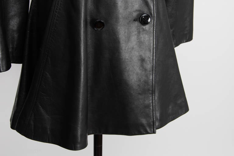 Azzedine Alaïa Trench Coat in black washed lamb leather 1