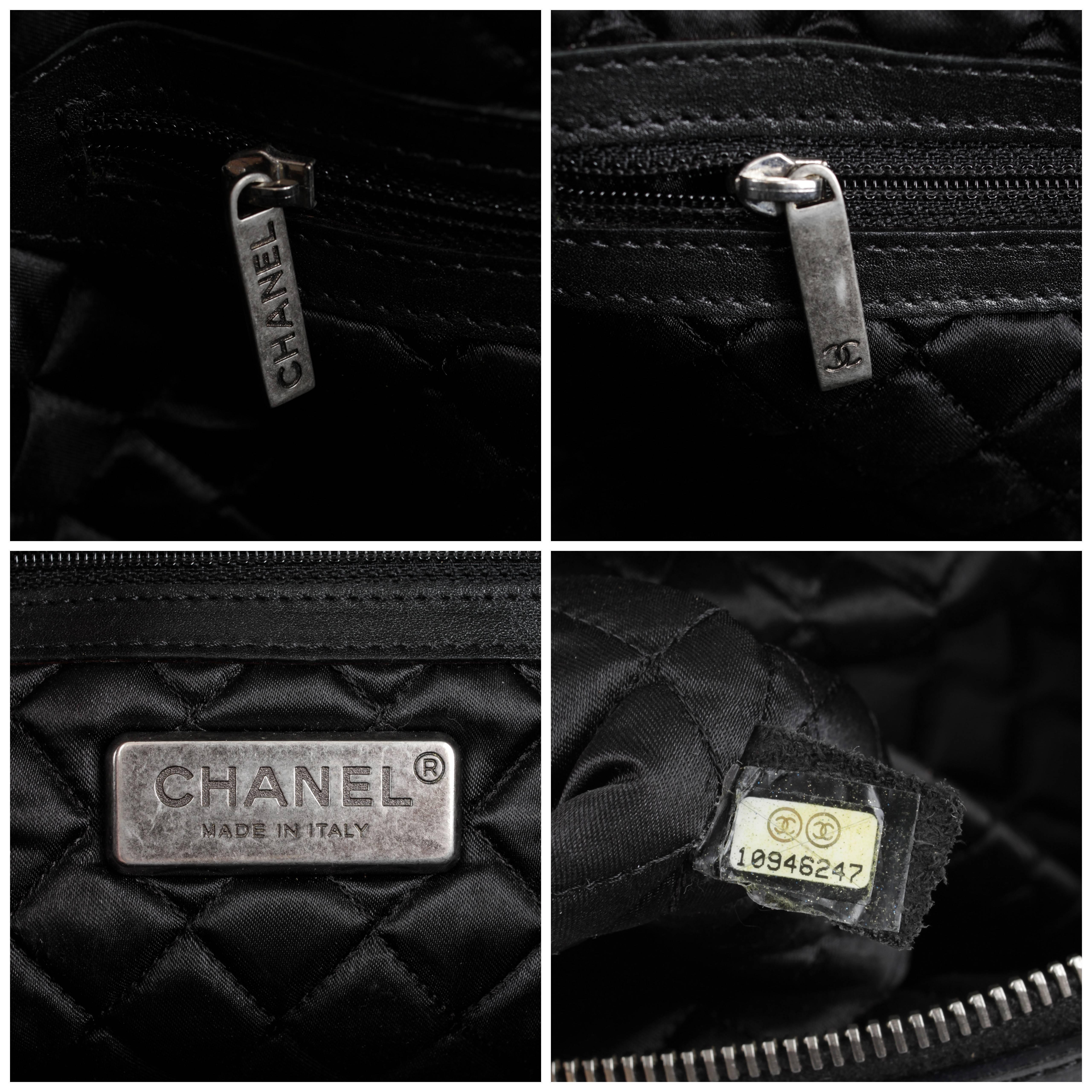 CHANEL Black Calf Leather 