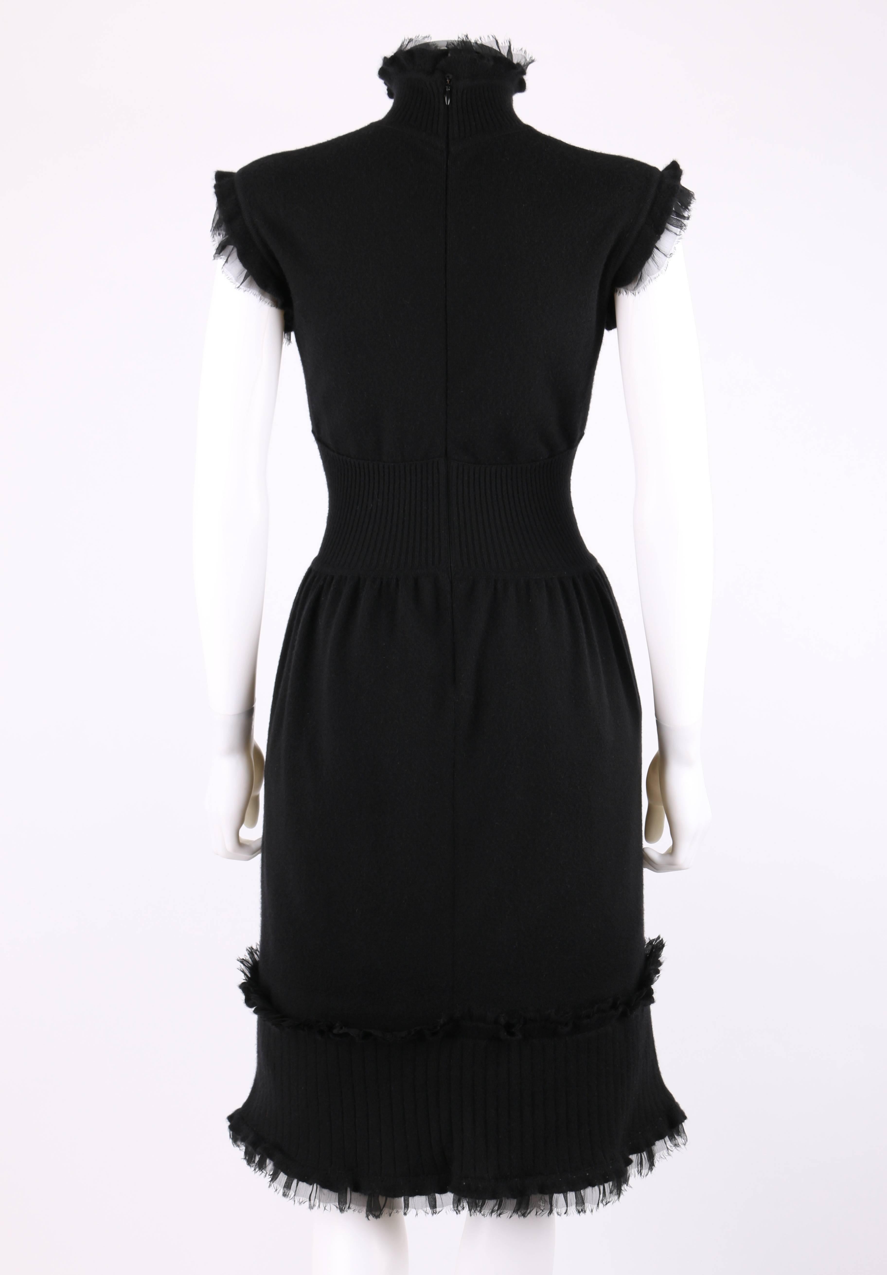 black silk high neck dress