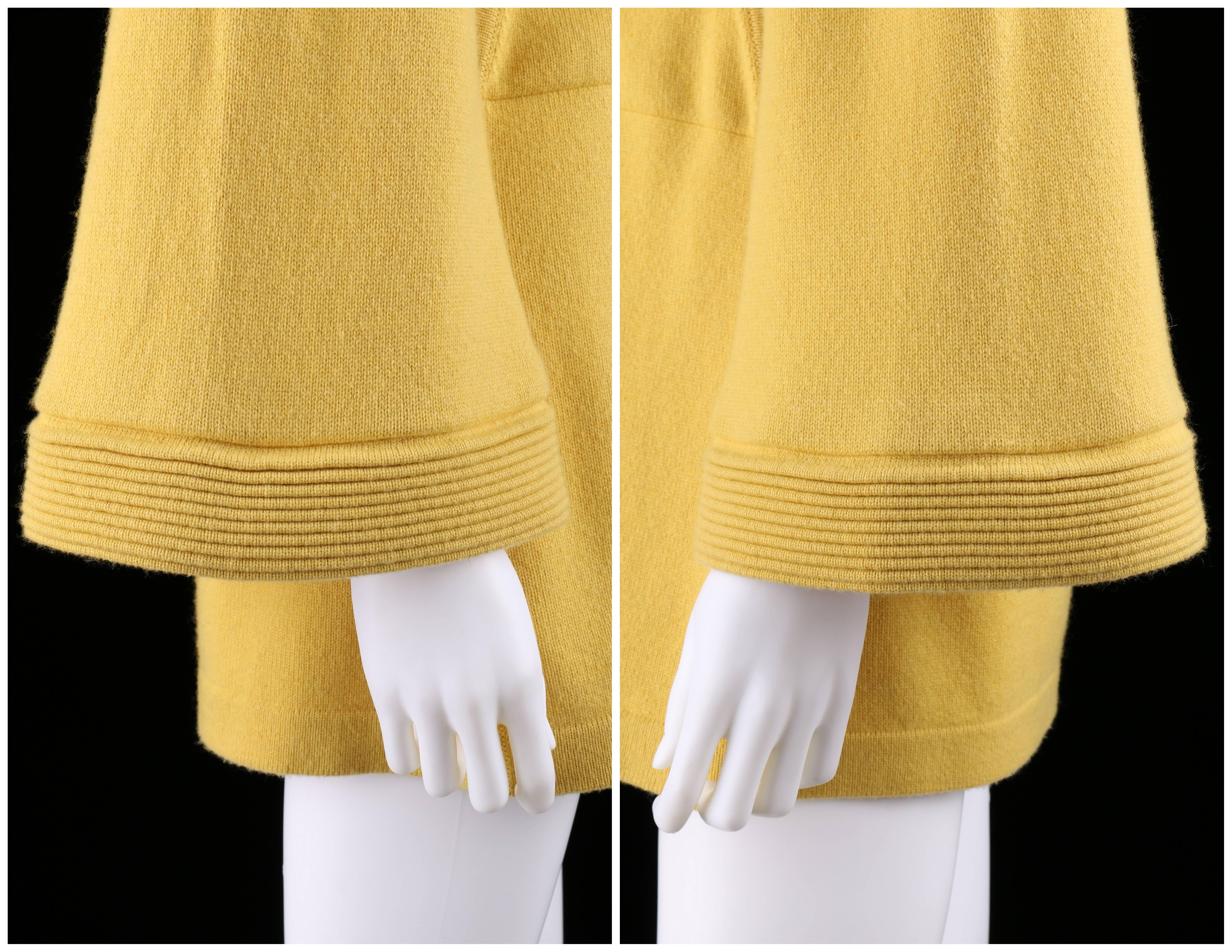 CHANEL PreFall 2010 Shanghai Collection Yellow Cashmere Tunic Knit Sweater Dress 1