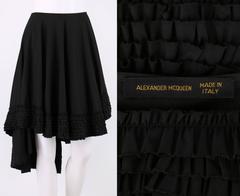 ALEXANDER McQUEEN S/S 2002 "Dance of the Twisted Bull" Black Asymmetrical Skirt