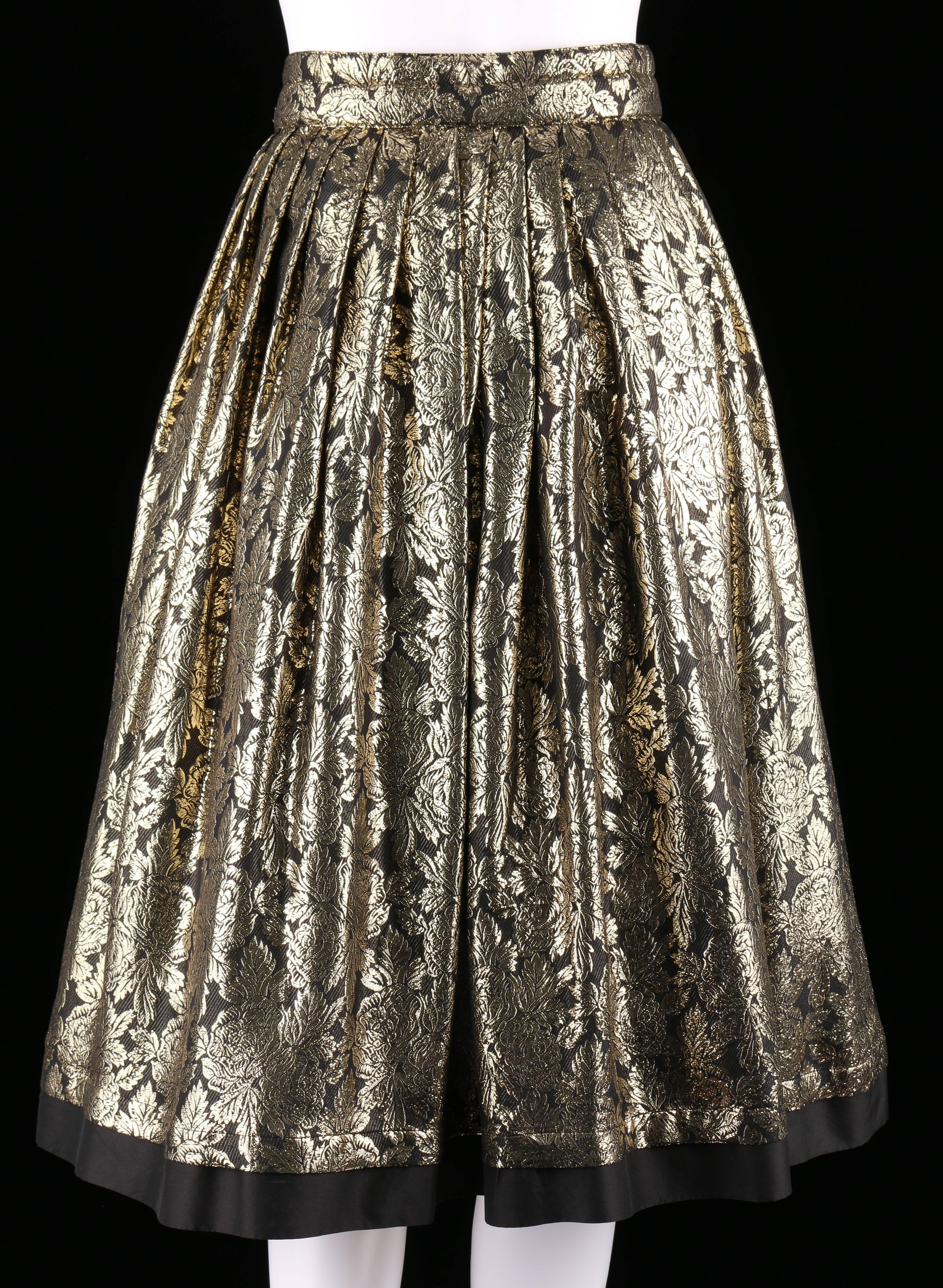 gold lame skirt