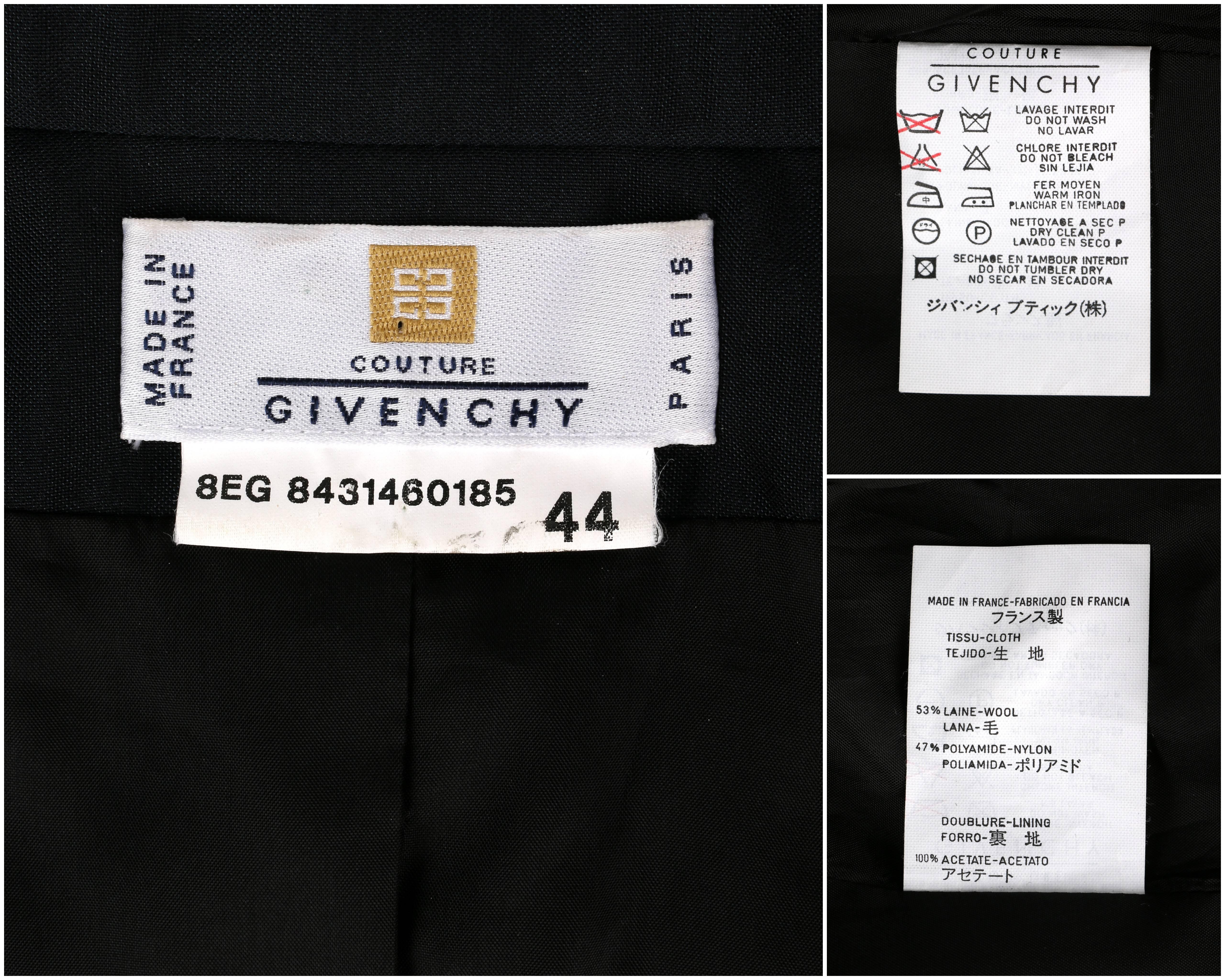 ALEXANDER McQUEEN S/S 1998 GIVENCHY Embroidered Birds Blazer Jacket Size 44 5