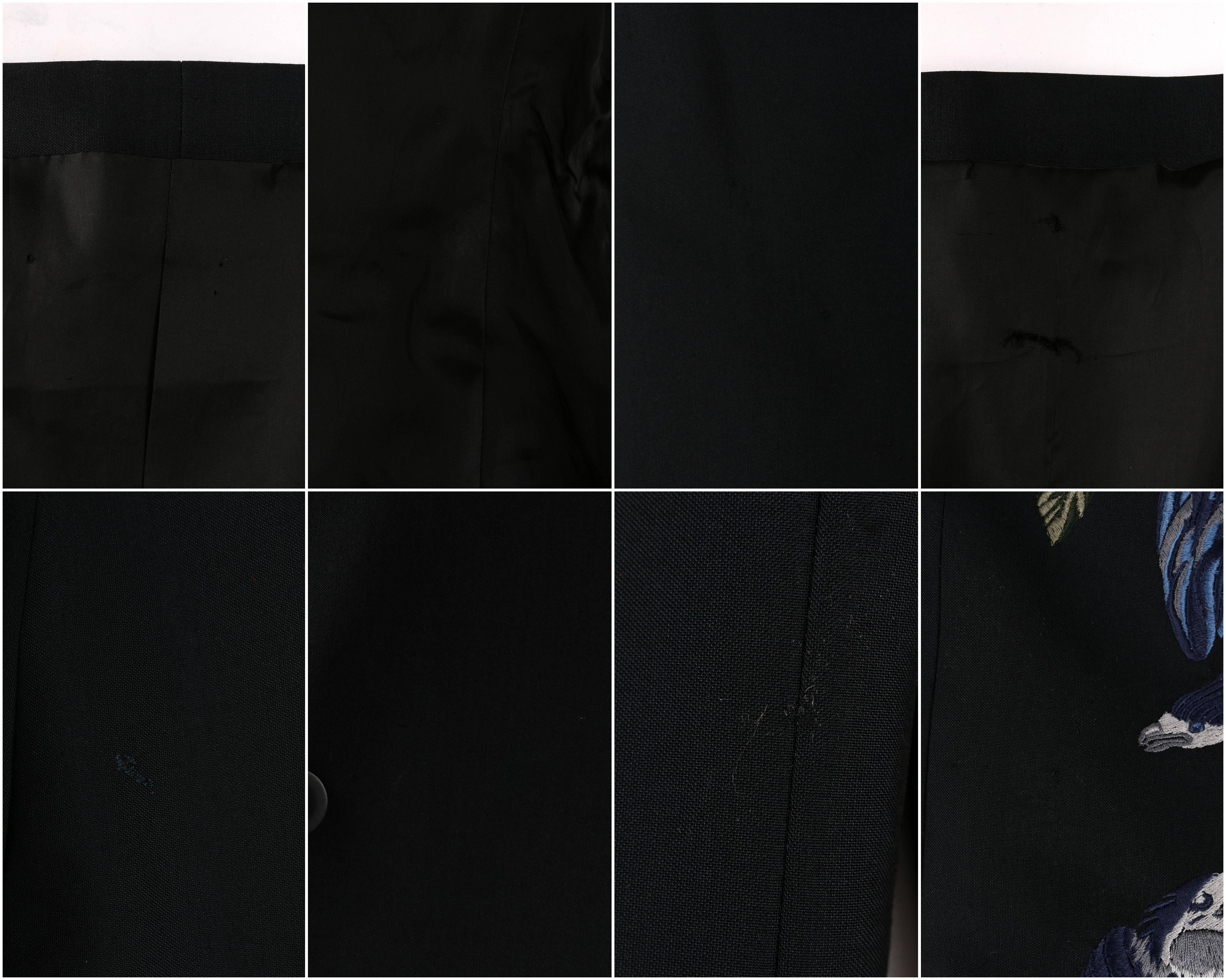 ALEXANDER McQUEEN S/S 1998 GIVENCHY Embroidered Birds Blazer Jacket Size 44 4