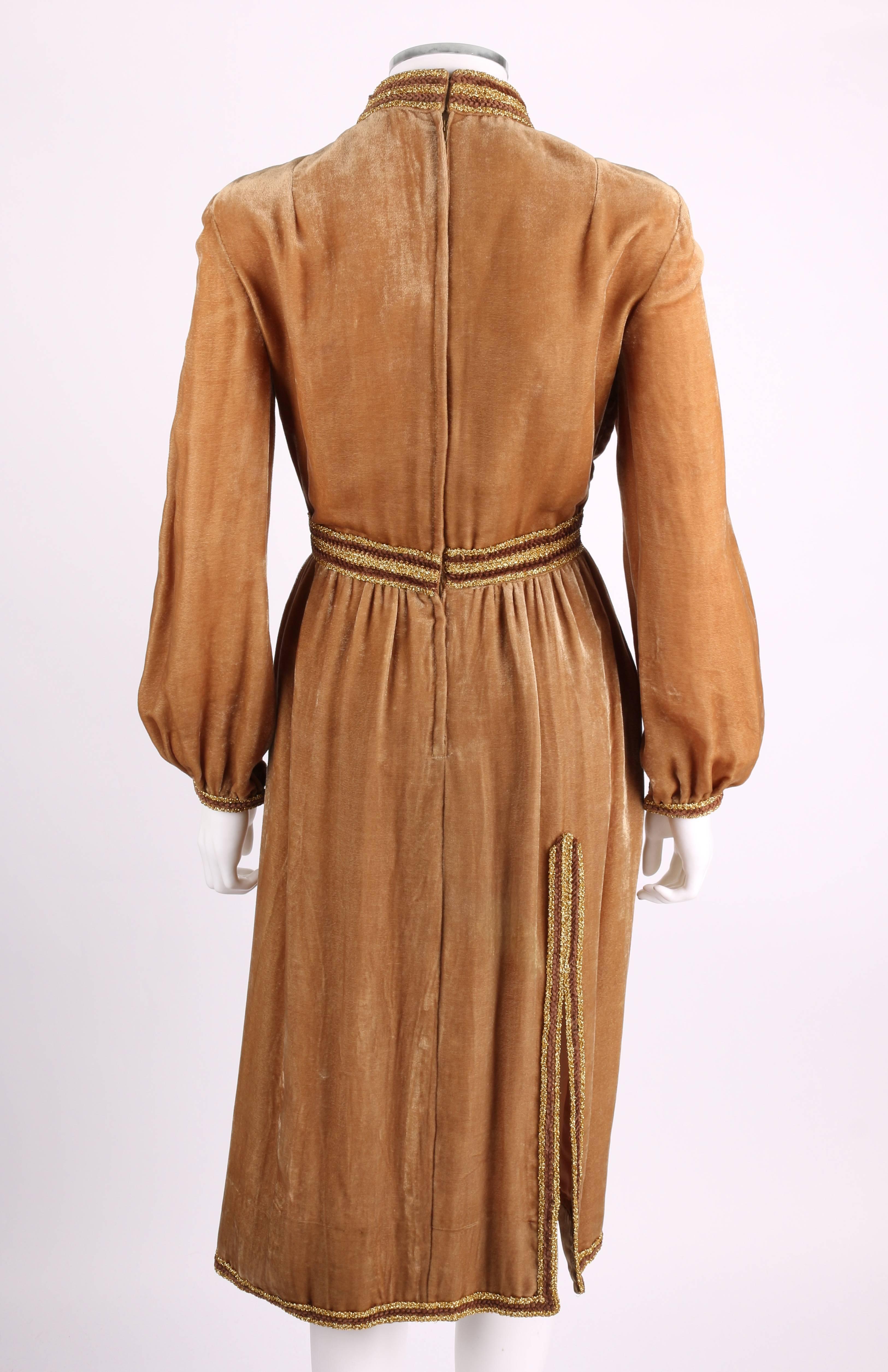 bronze long dress