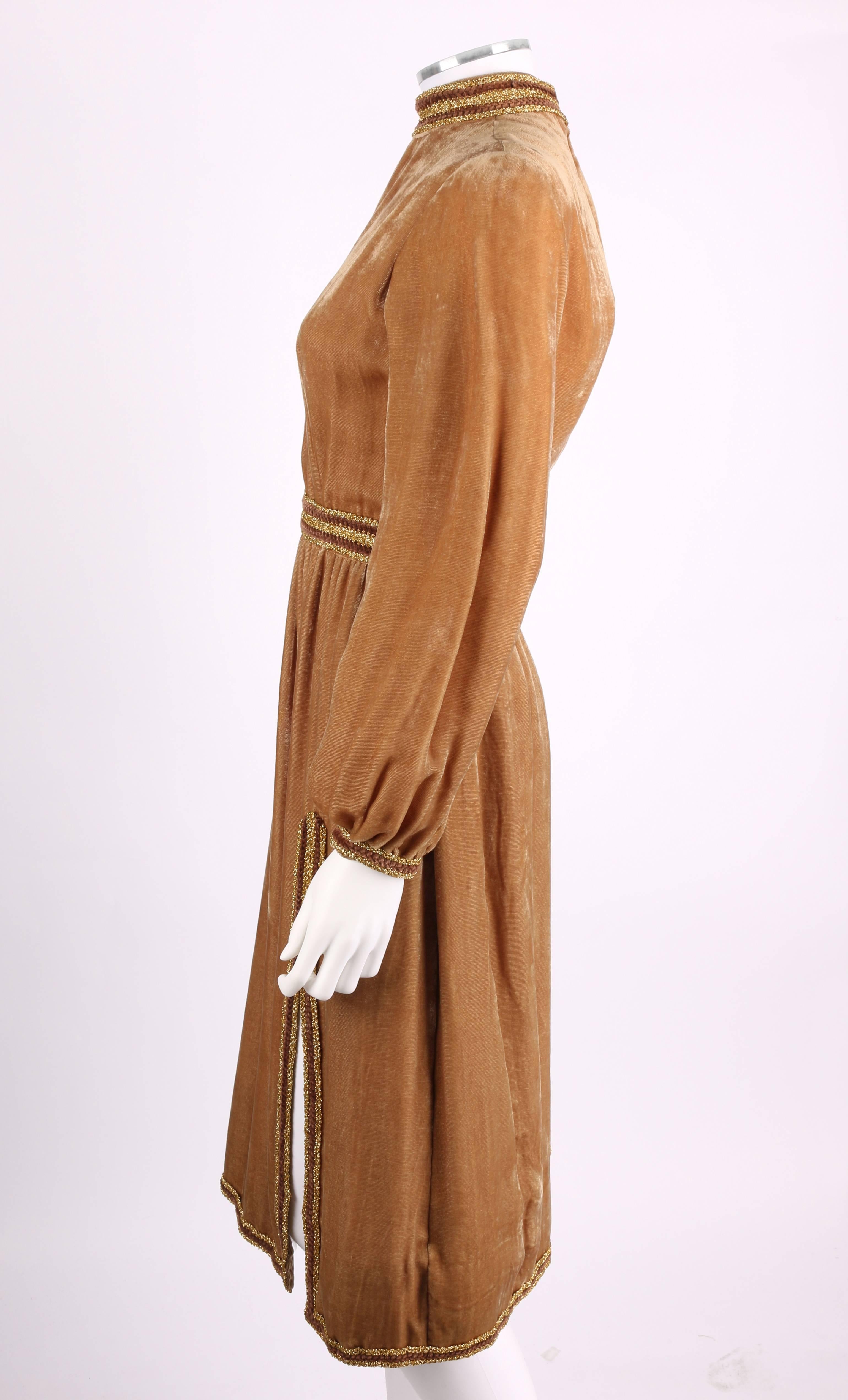 dark beige bishop sleeve dress