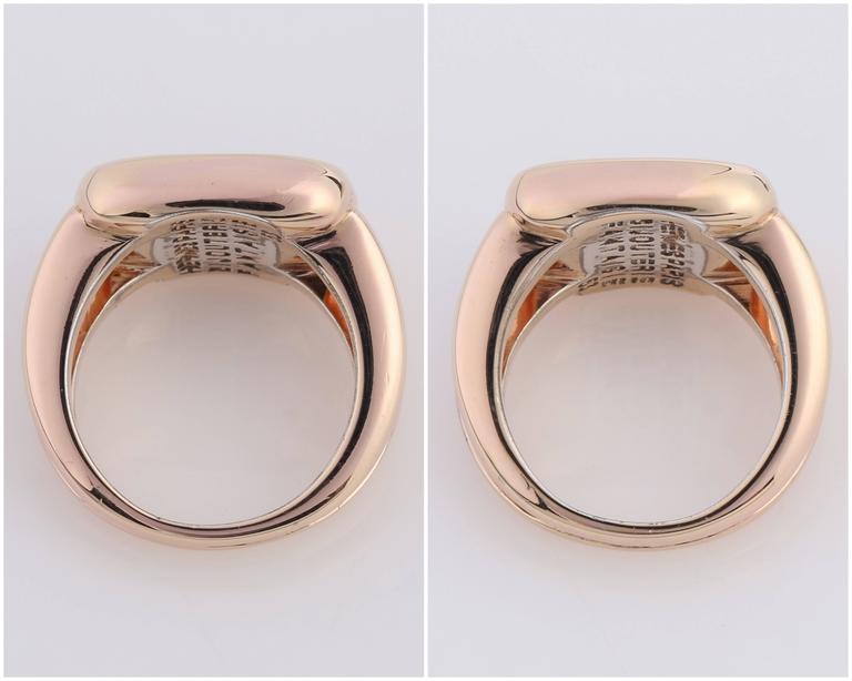 HERMES Bijouterie Fantaisie Horse Corozo Intaglio Gold Brown Ring