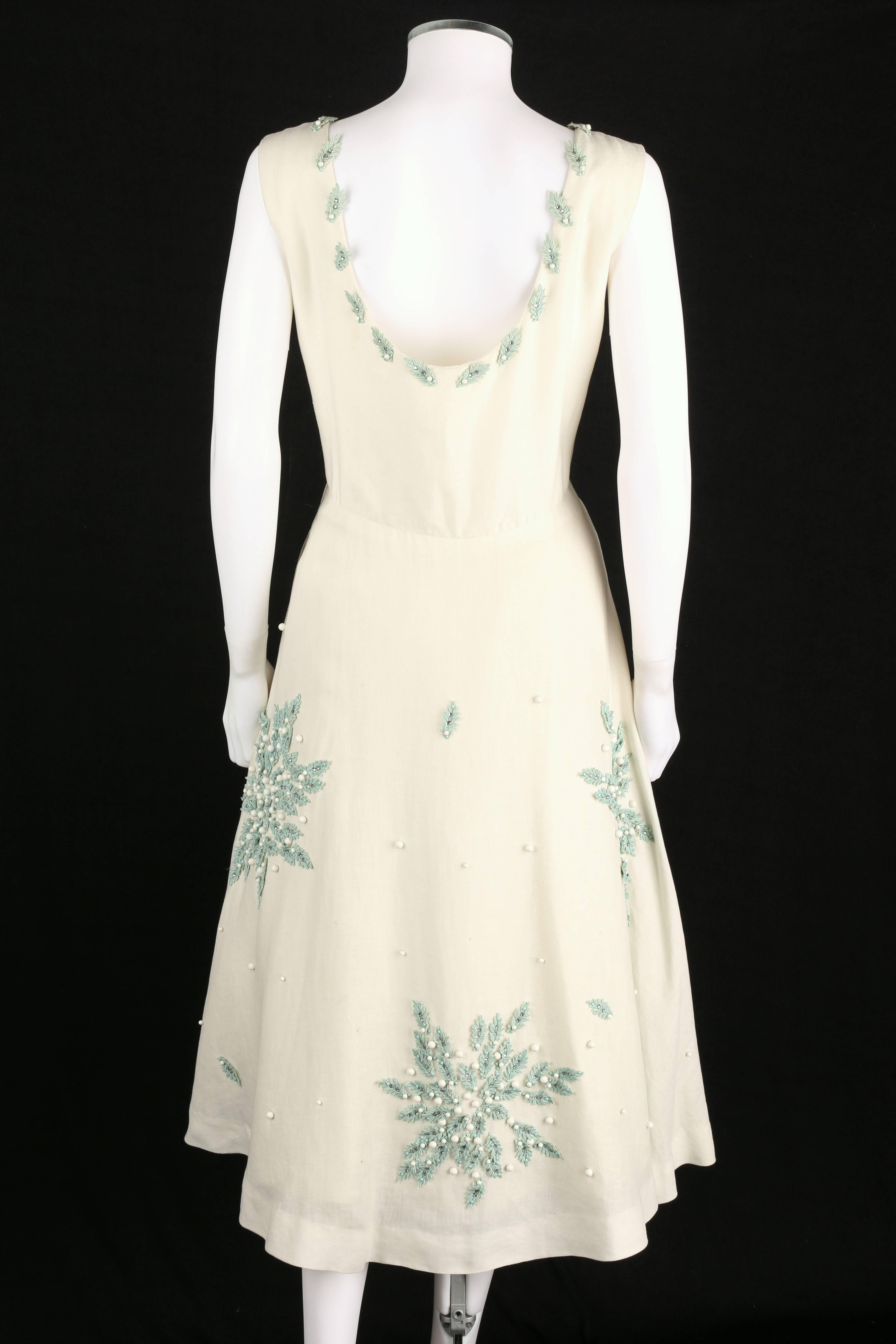 white 1950s dress