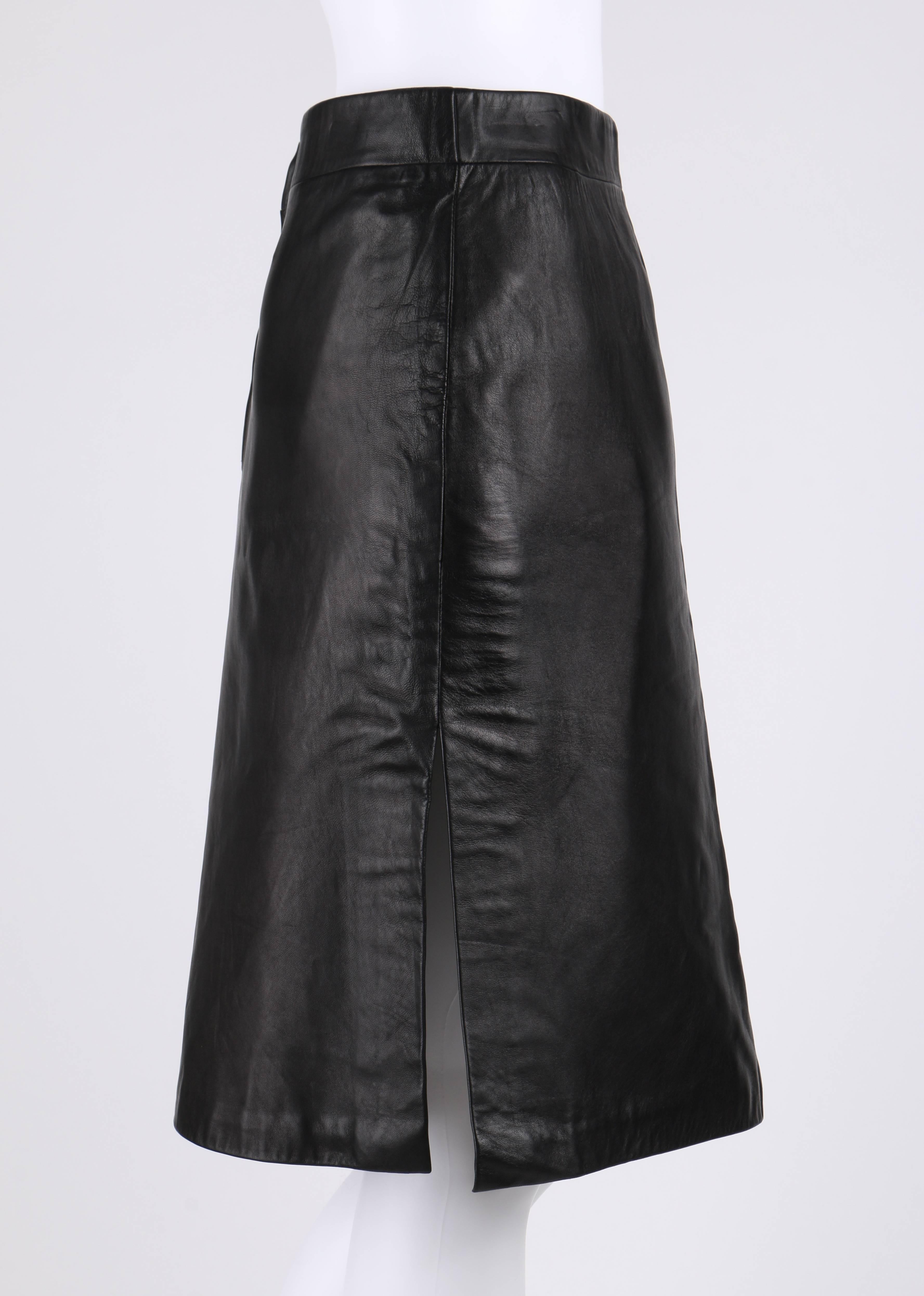 genuine leather skirt