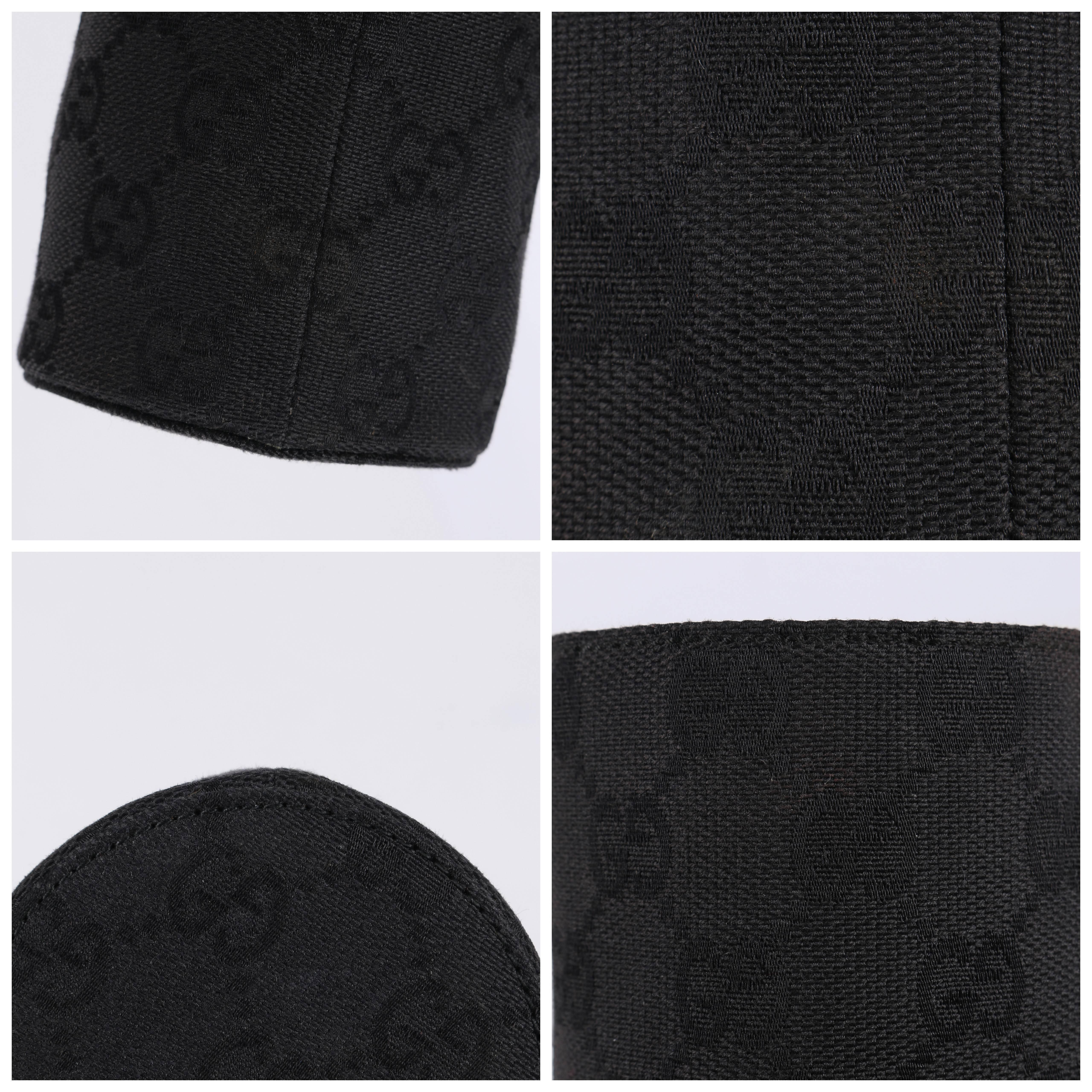 GUCCI Signature GG Gucissima Print Black Canvas Coozy Koozie Ltd Edition Gift 3