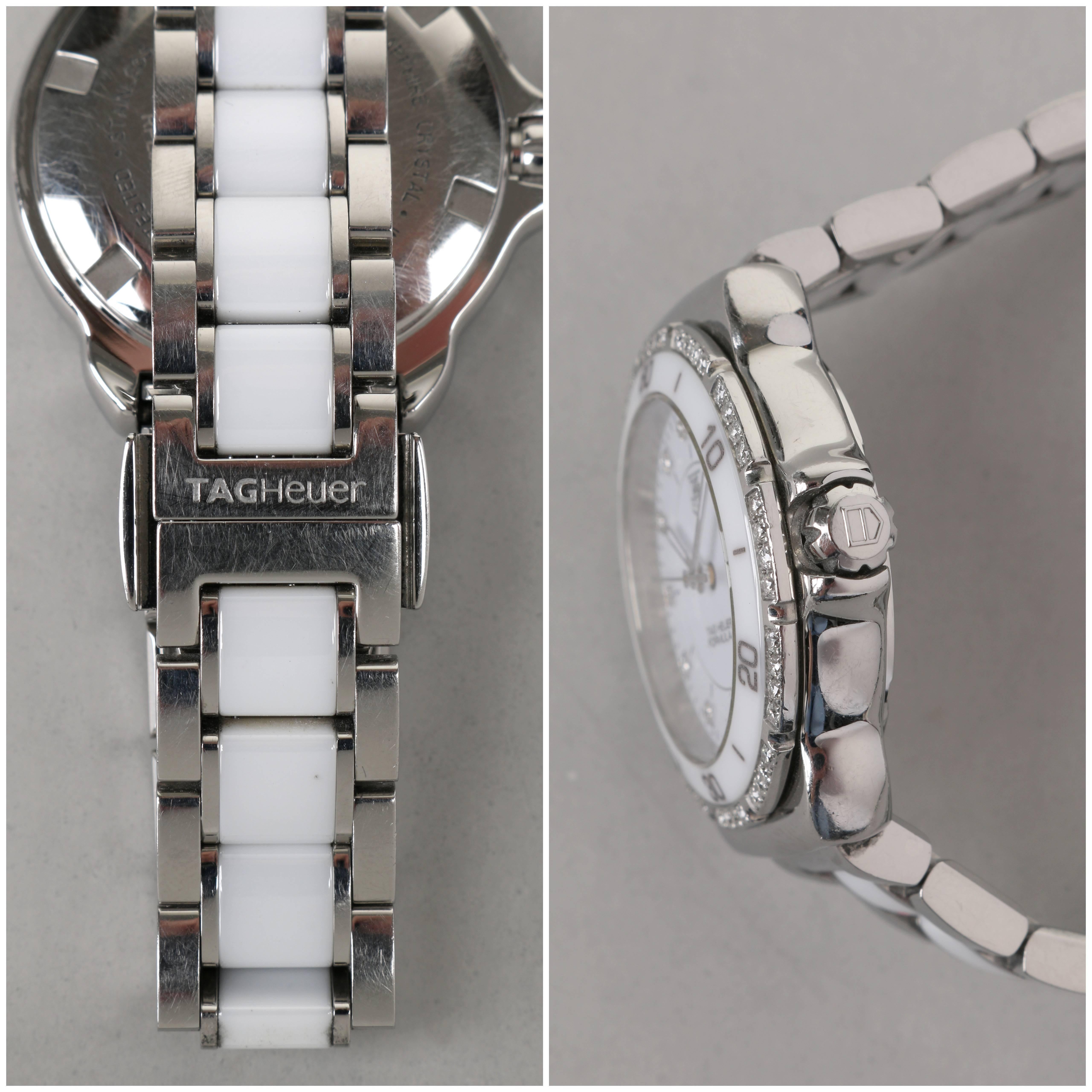 TAG HEUER Ladies Formula 1 Diamond Stainless Steel Ceramic Chronograph Watch 1