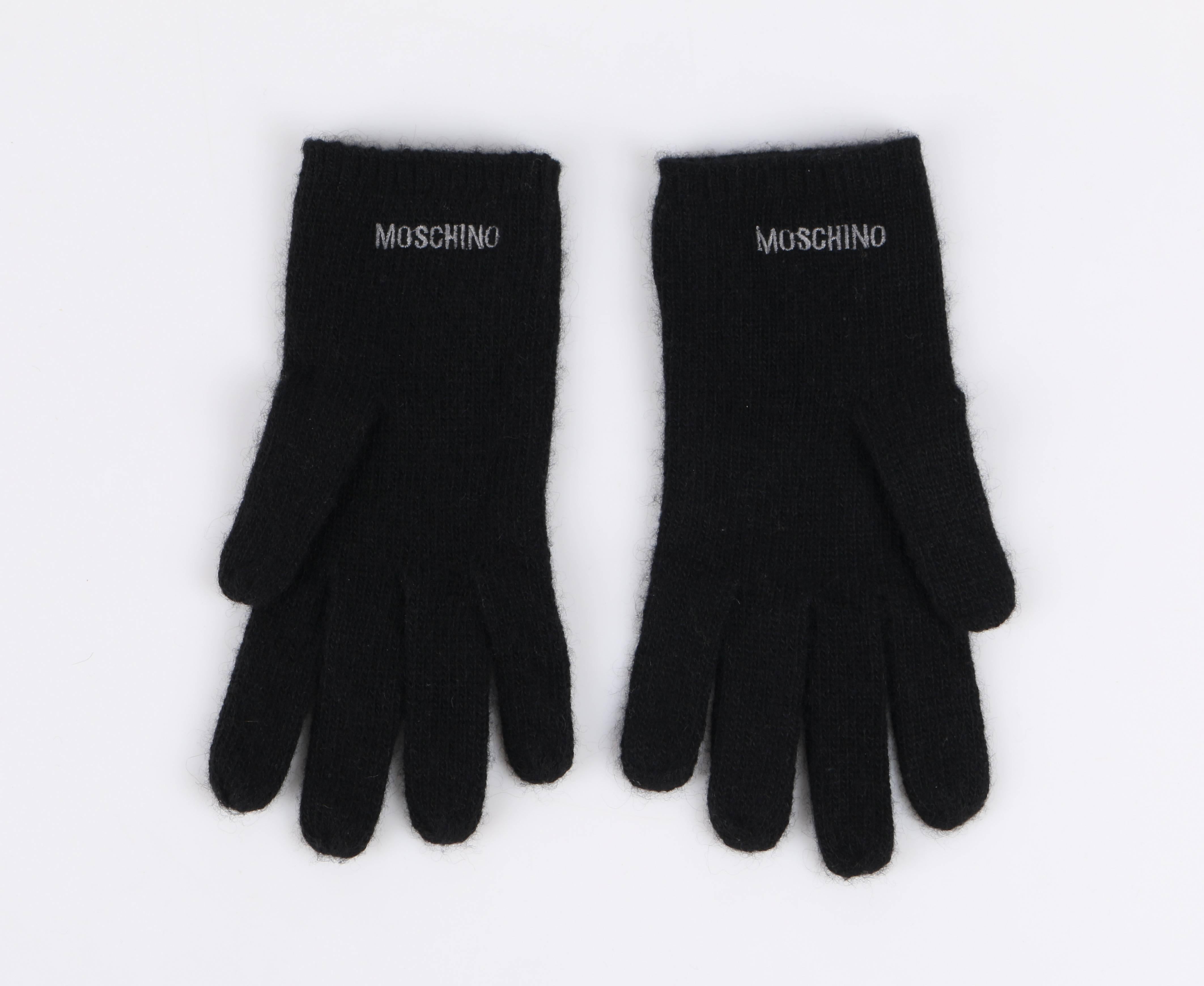 black cashmere gloves