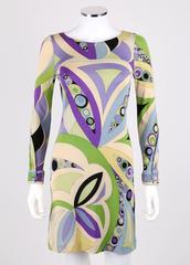 EMILIO PUCCI c.1960's Signature Print "Coppola e Toppo" Belt Sheath Dress