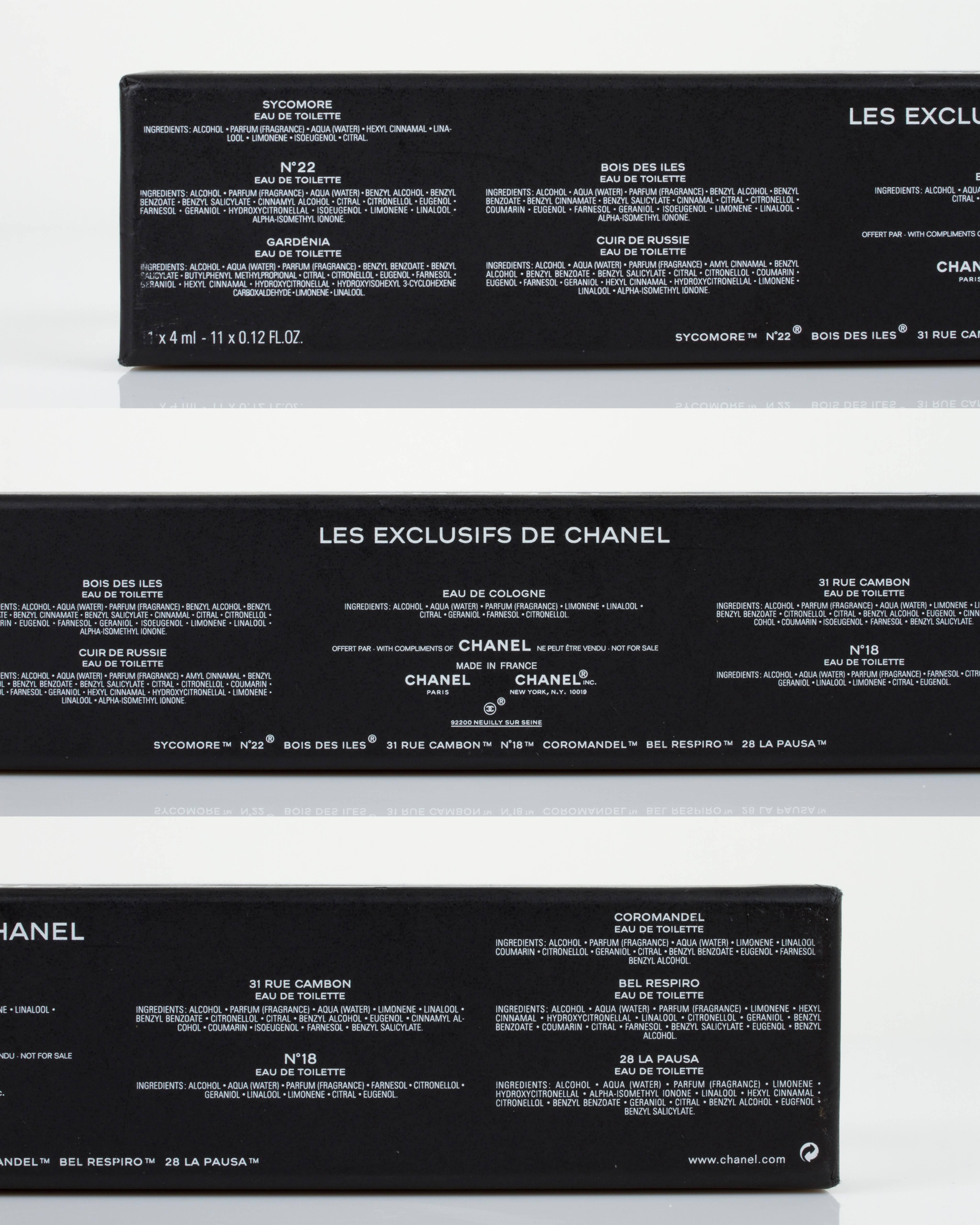 LES EXCLUSIFS DE CHANEL Jacques Polge Coffret Box Set 11 Mini Bottles Fragrance  1