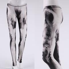 ALEXANDER MCQUEEN McQ c.2012 Black White X Ray Print Skeleton Leggings Pants