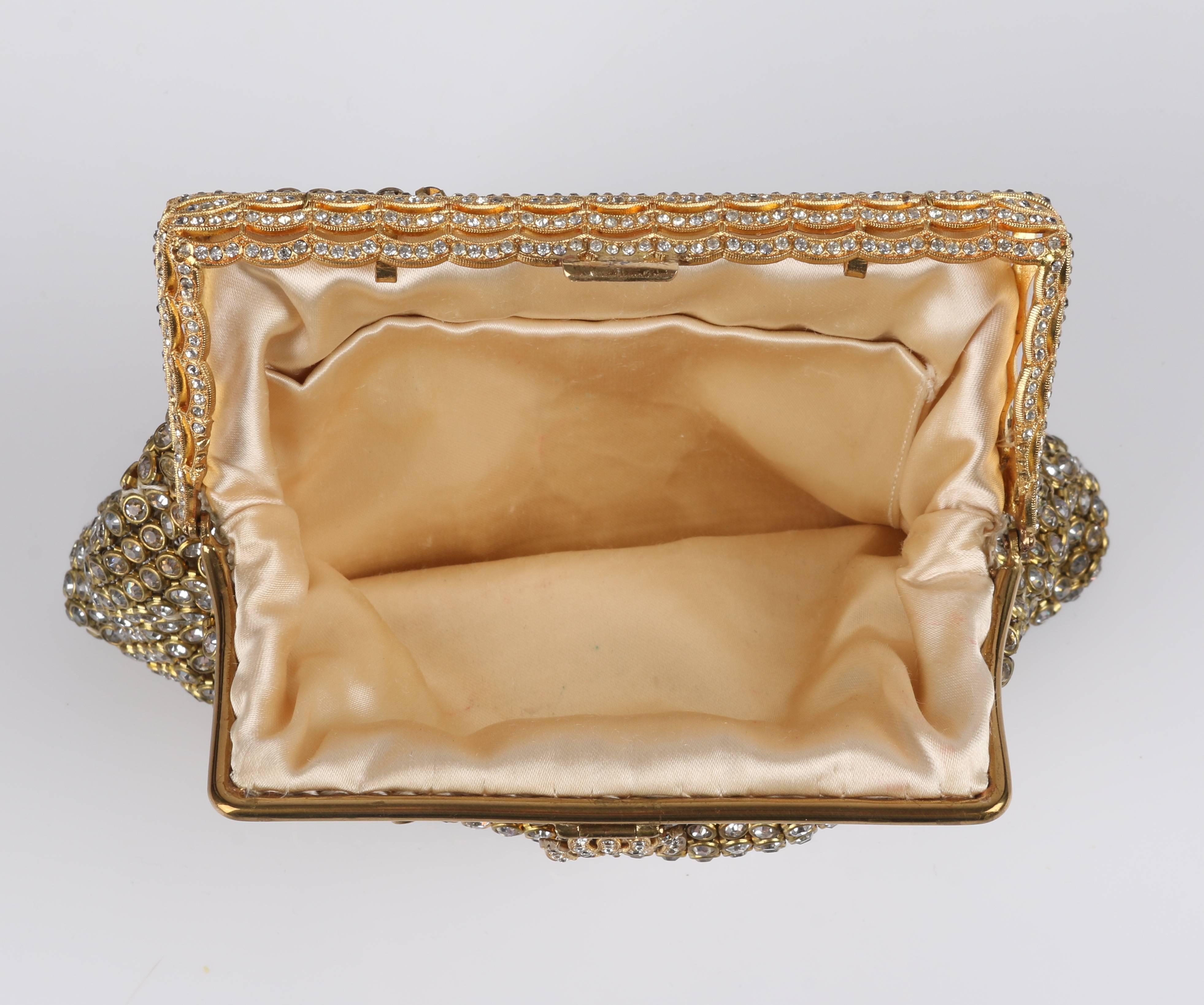 gold rhinestone bag