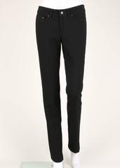 ALEXANDER MCQUEEN c.2007 Black Patent Leather Zipper Skull Pocket Wool Pants