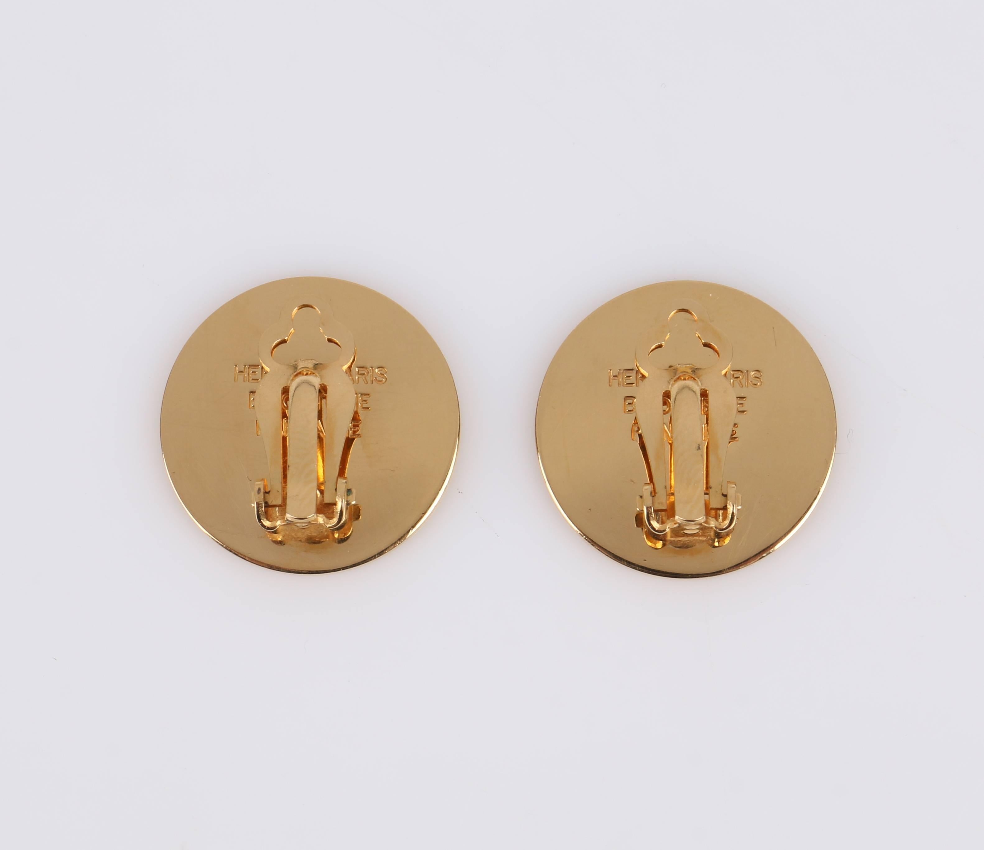 hermes earrings gold