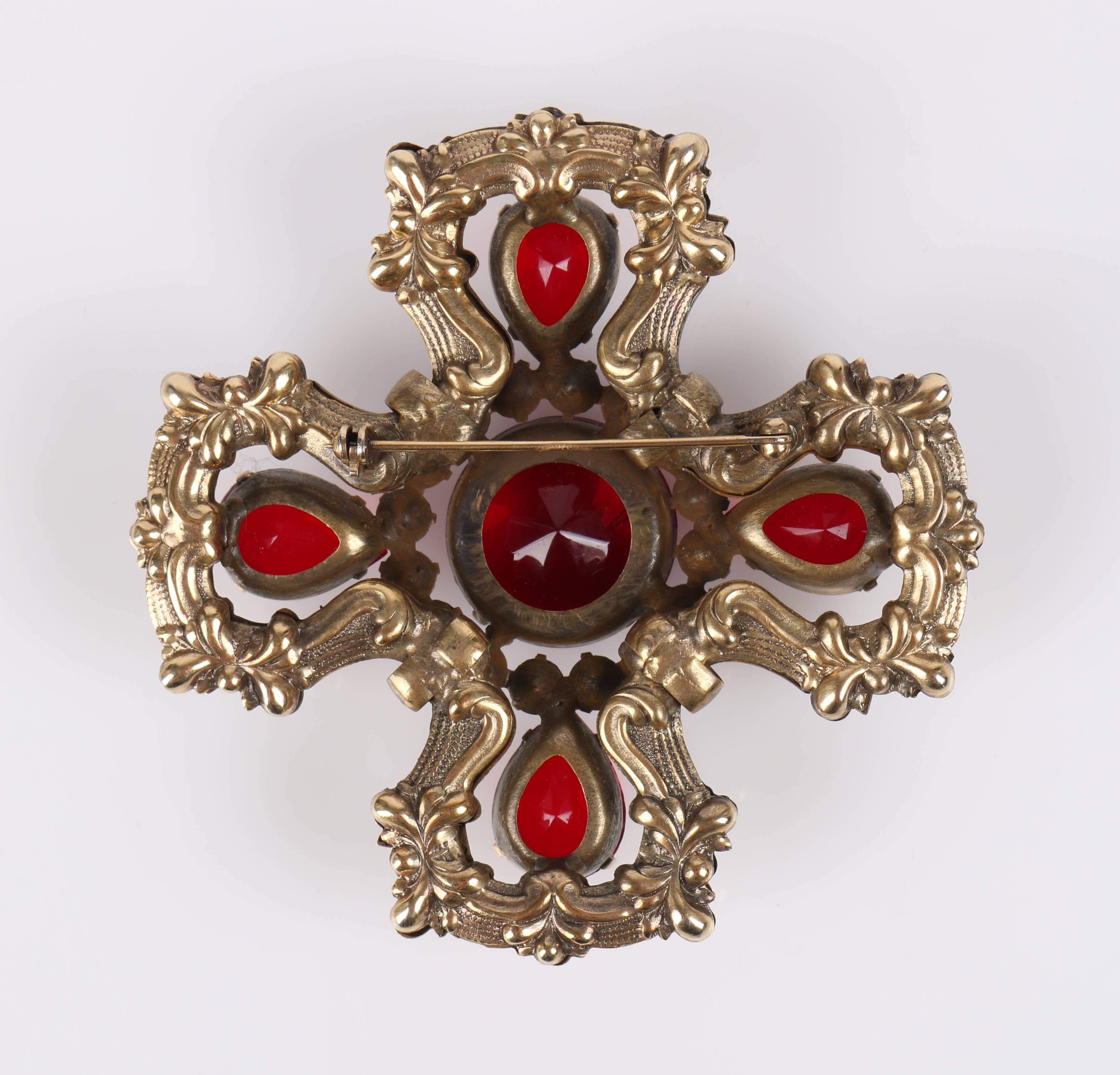 maltese cross brooch
