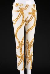 CELINE Spring 2004 MICHAEL KORS Signature Chain Print Cropped Pants 36