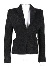 ALEXANDER McQUEEN F/W 2007 "Witches" Black Metallic Wool Blazer Jacket
