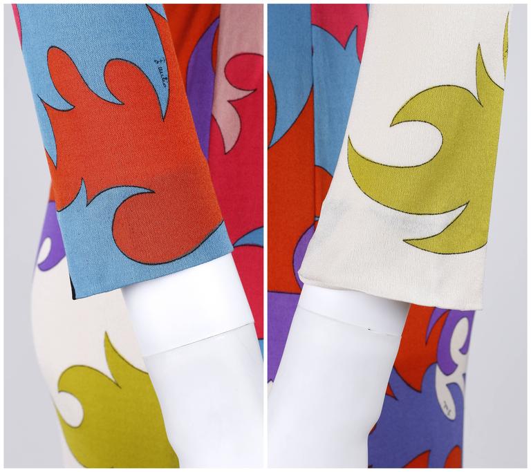 1960s Citrus Silk Emilio Pucci Shift Dress