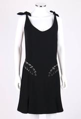 ALEXANDER McQUEEN S/S 2006 "Neptune" Black Sleeveless Cut Work Cocktail Dress