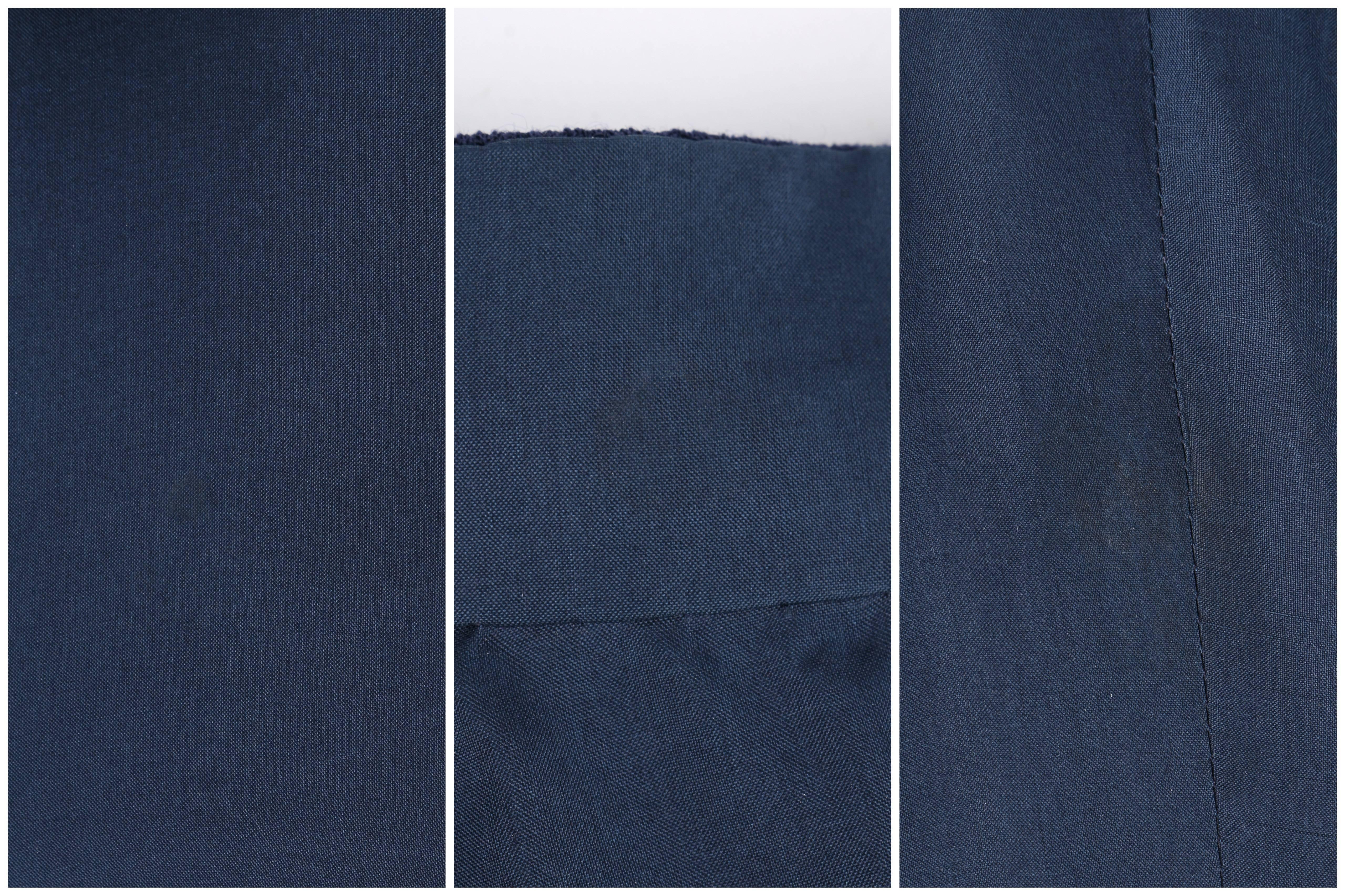 Pierre Cardin - Jupe crayon en laine bleu marine, haute couture, années 1990 en vente 2