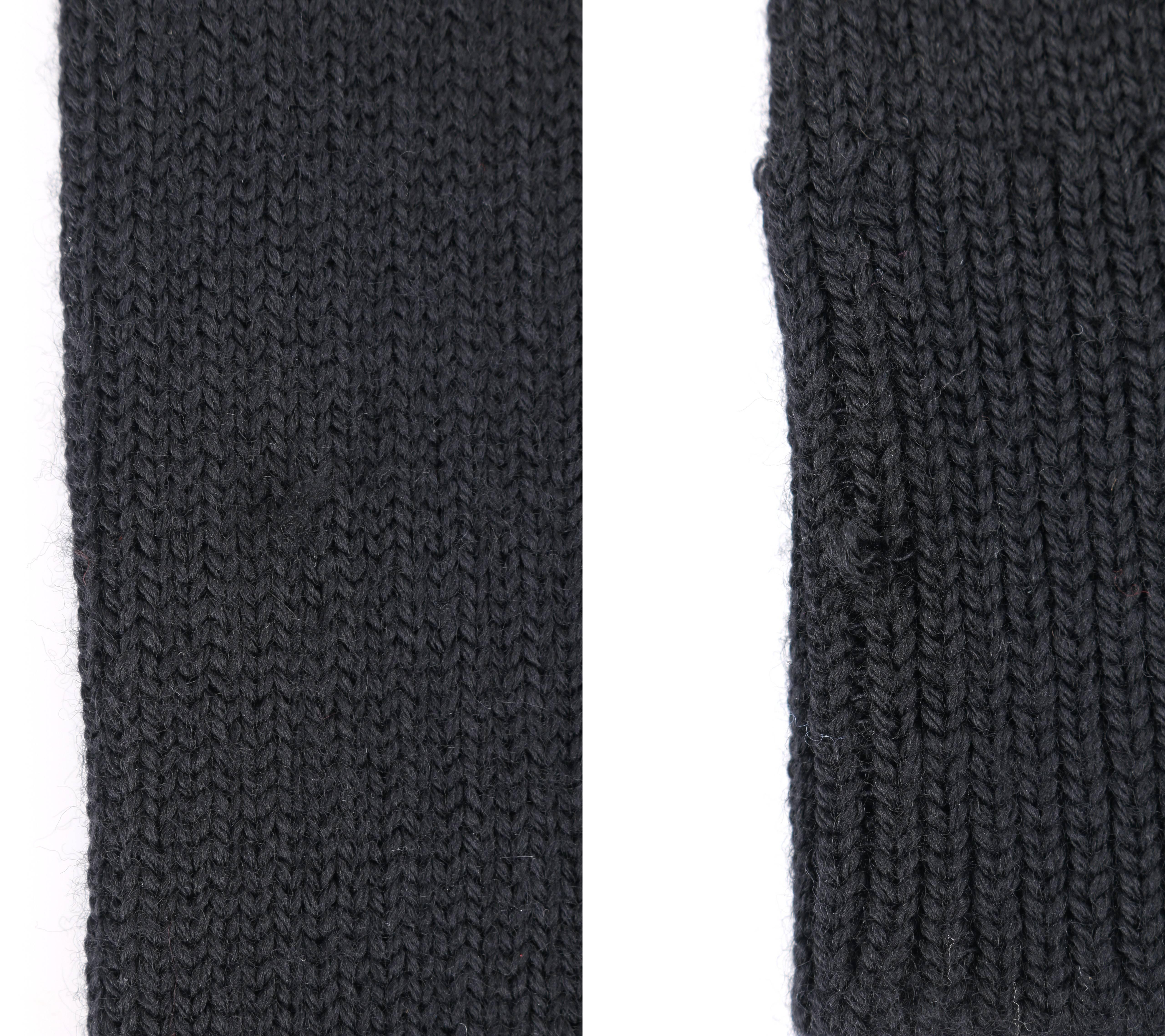 JUNYA WANTANABE for COMME DES GARCONS A/W 2005 Black Wool Knit Leg / Arm Warmers 5