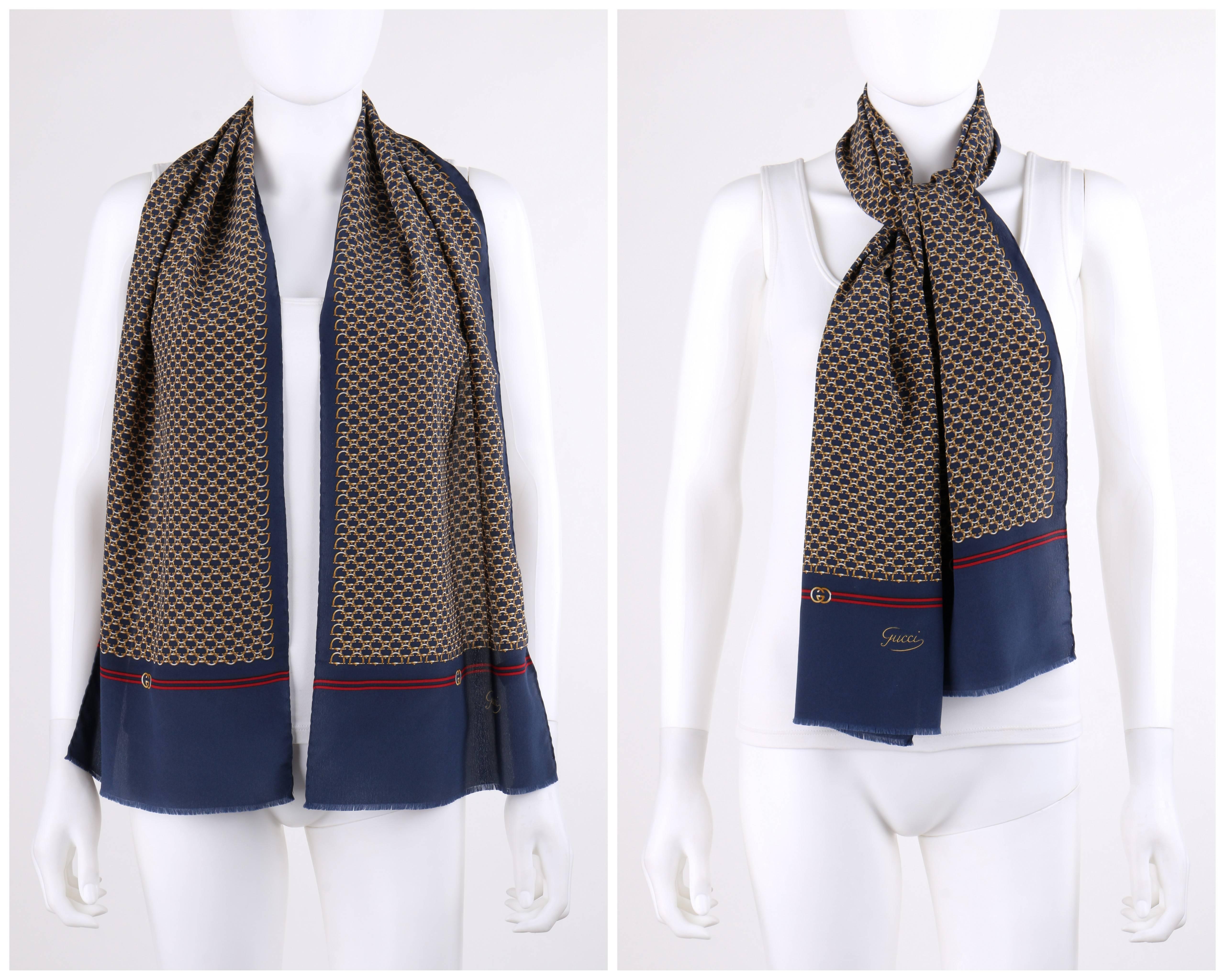 navy blue gucci scarf