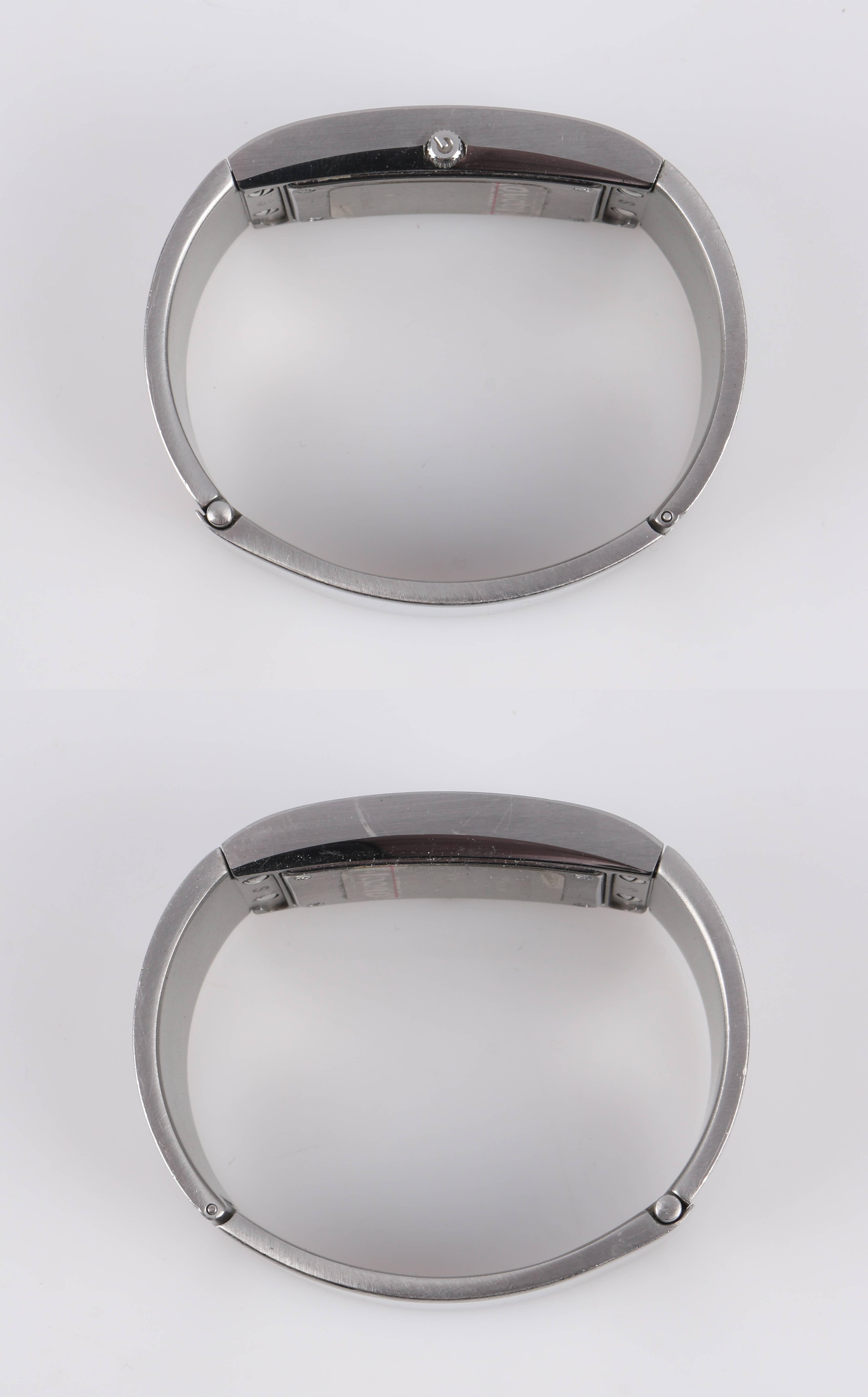 gucci stainless steel bangle watch