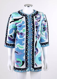 EMILIO PUCCI c.1967 "Bangkok" Multicolor Terrycloth Beach Cover Swim Jacket