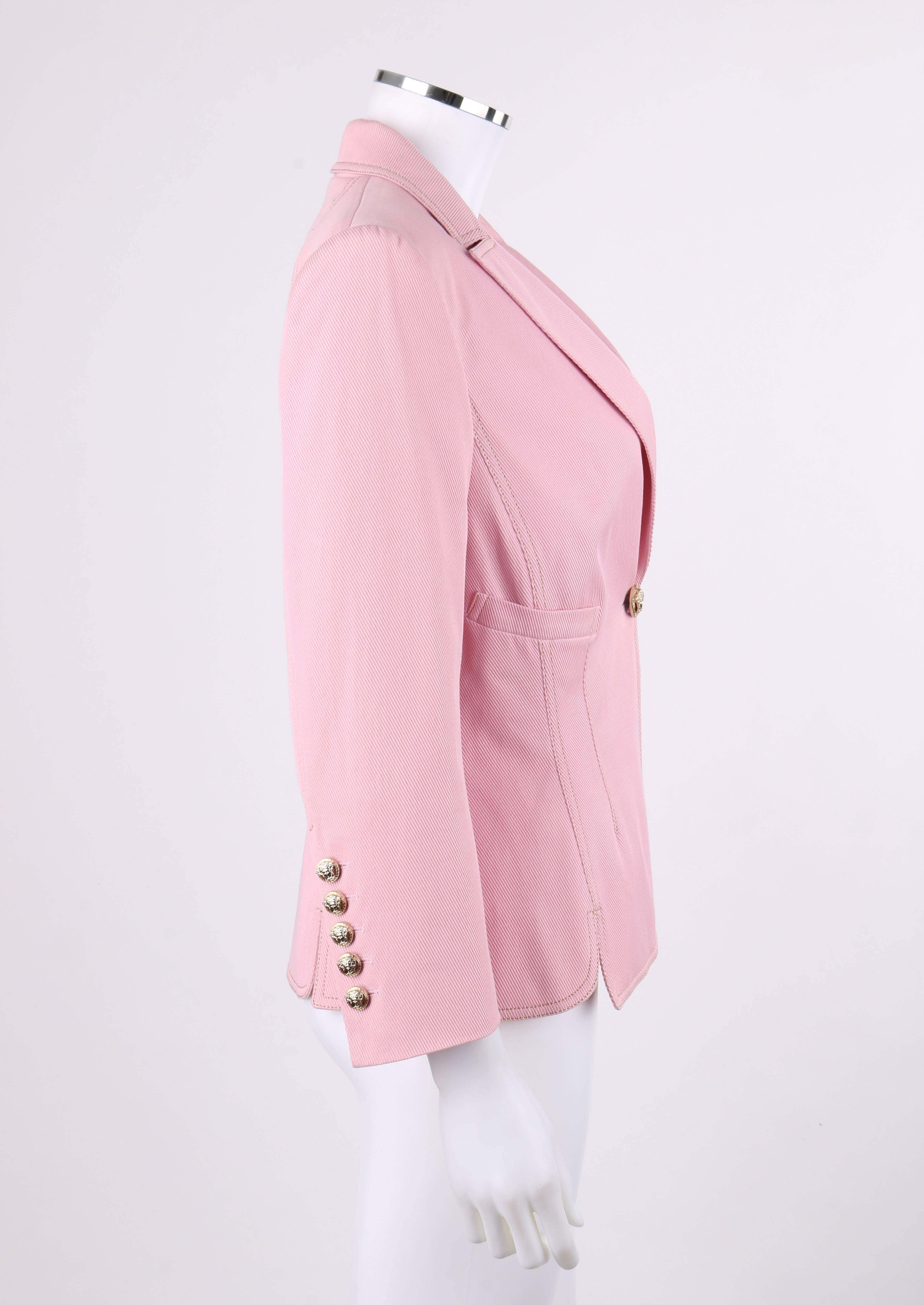 rose pink denim jacket