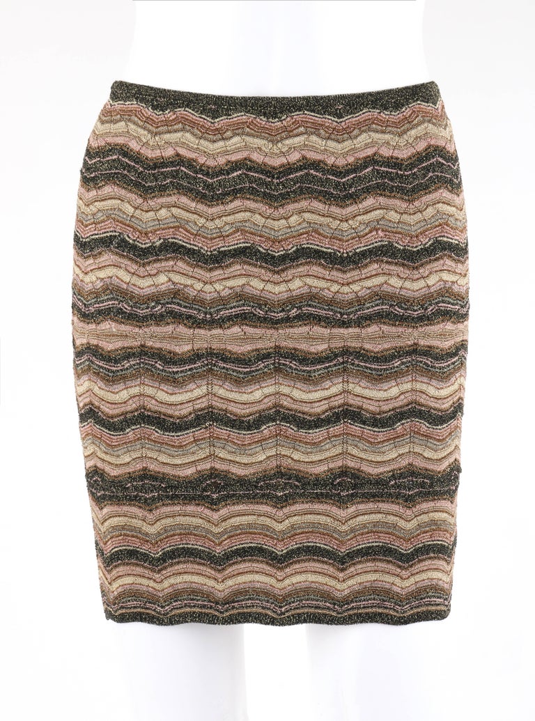 MISSONI Metallic Knit Convertible 3-in-1 Pencil Skirt Tube Top Cowl ...