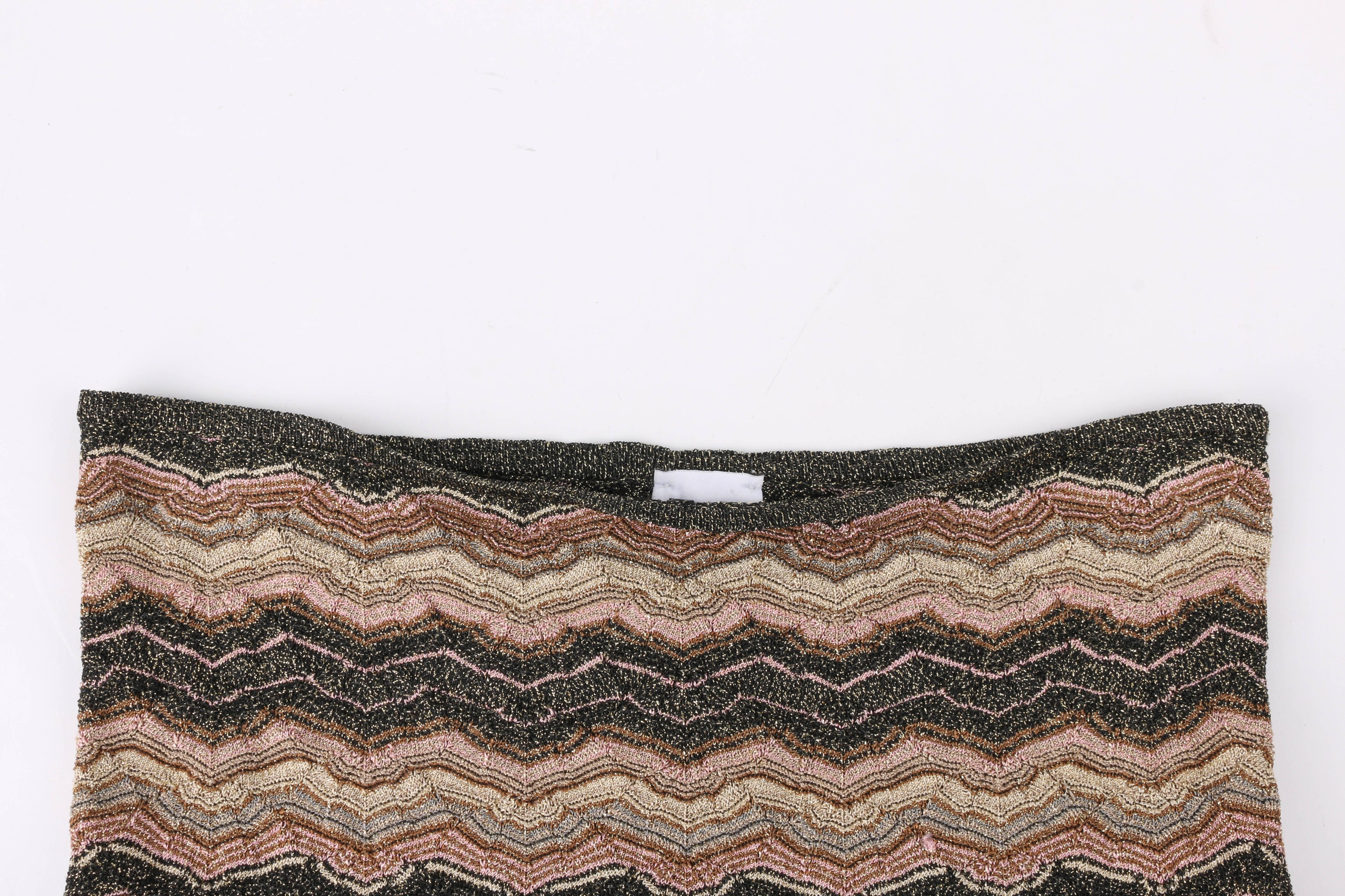 MISSONI Metallic Knit Convertible 3-in-1 Pencil Skirt Tube Top Cowl Scarf 2