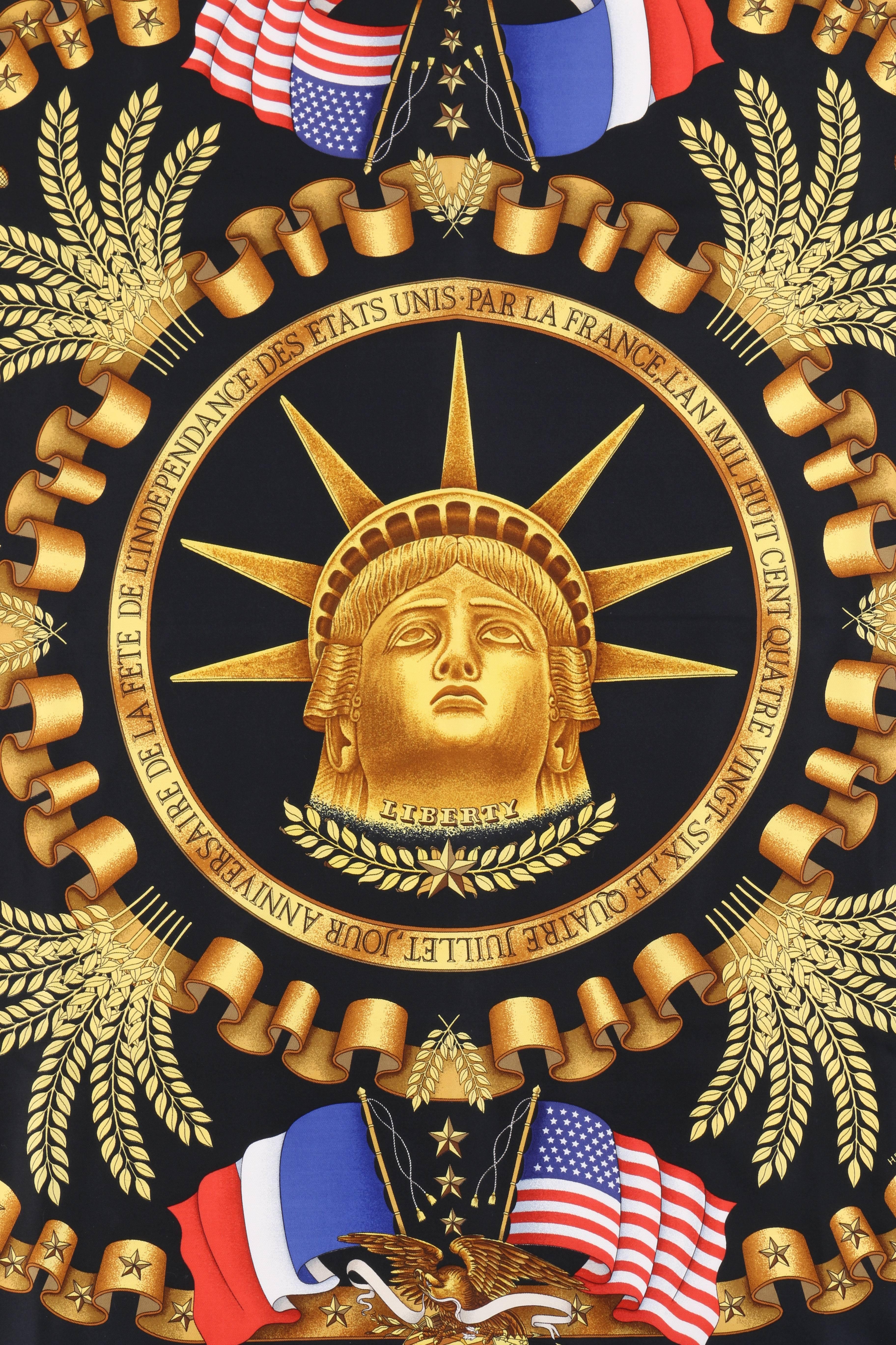 hermes statue of liberty scarf