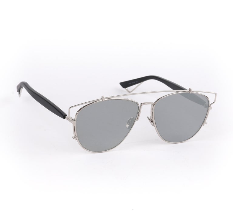 CHRISTIAN DIOR S/S 2015 "Technologic" Mirrored Lens Cut Out Aviator  Sunglasses at 1stDibs | dior sunglasses 2015, christian dior mirror  sunglasses, dior technologic sunglasses